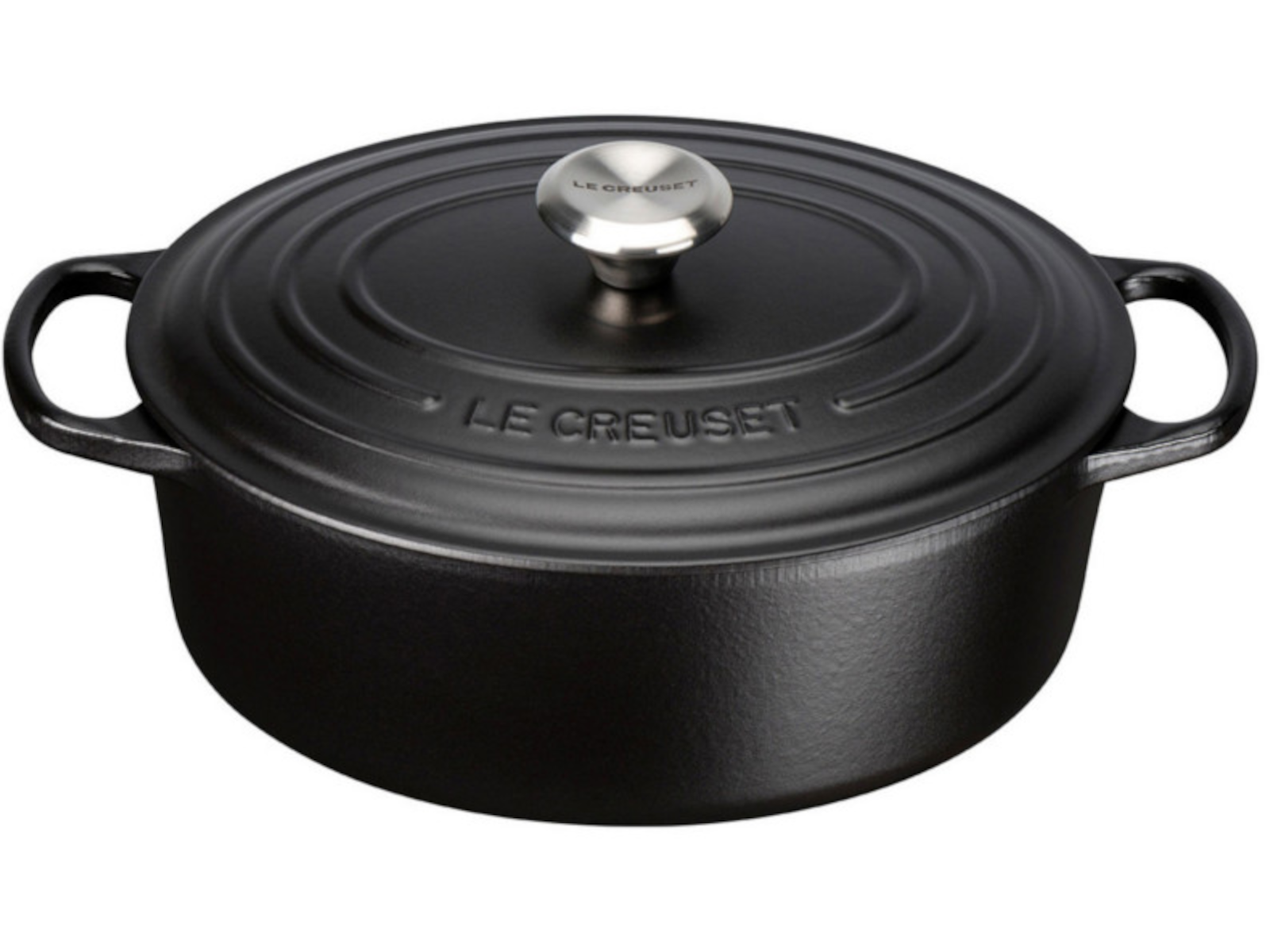 Le Creuset Bräter Signature oval schwarz 31 cm
