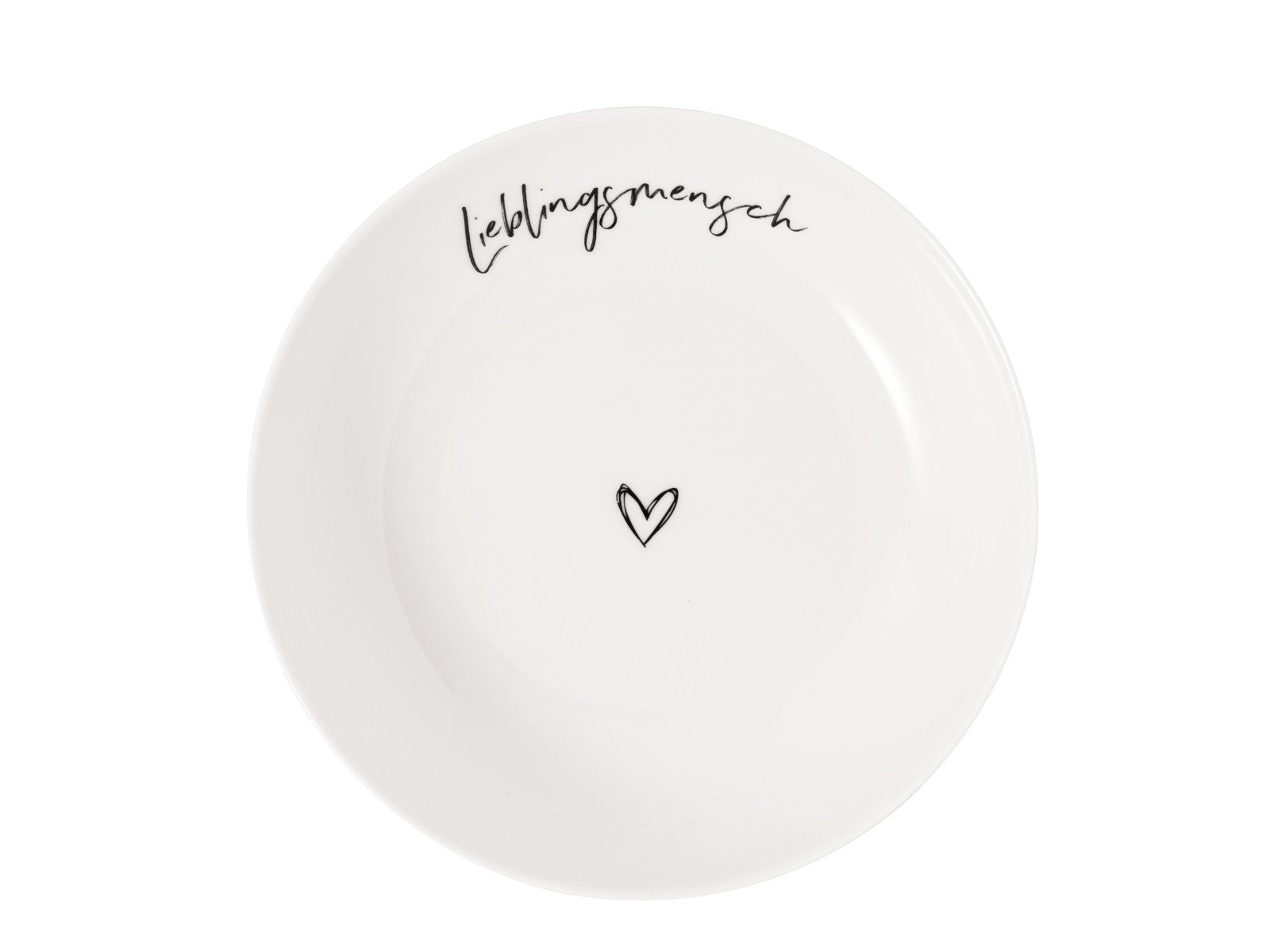 Villeroy & Boch Statement Schale flach Liebingsmensch 18,5cm Freisteller 