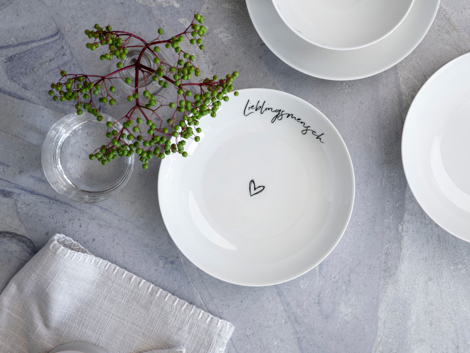 Villeroy & Boch Statement Schale flach Liebingsmensch 18,5cm Lifestyle 1