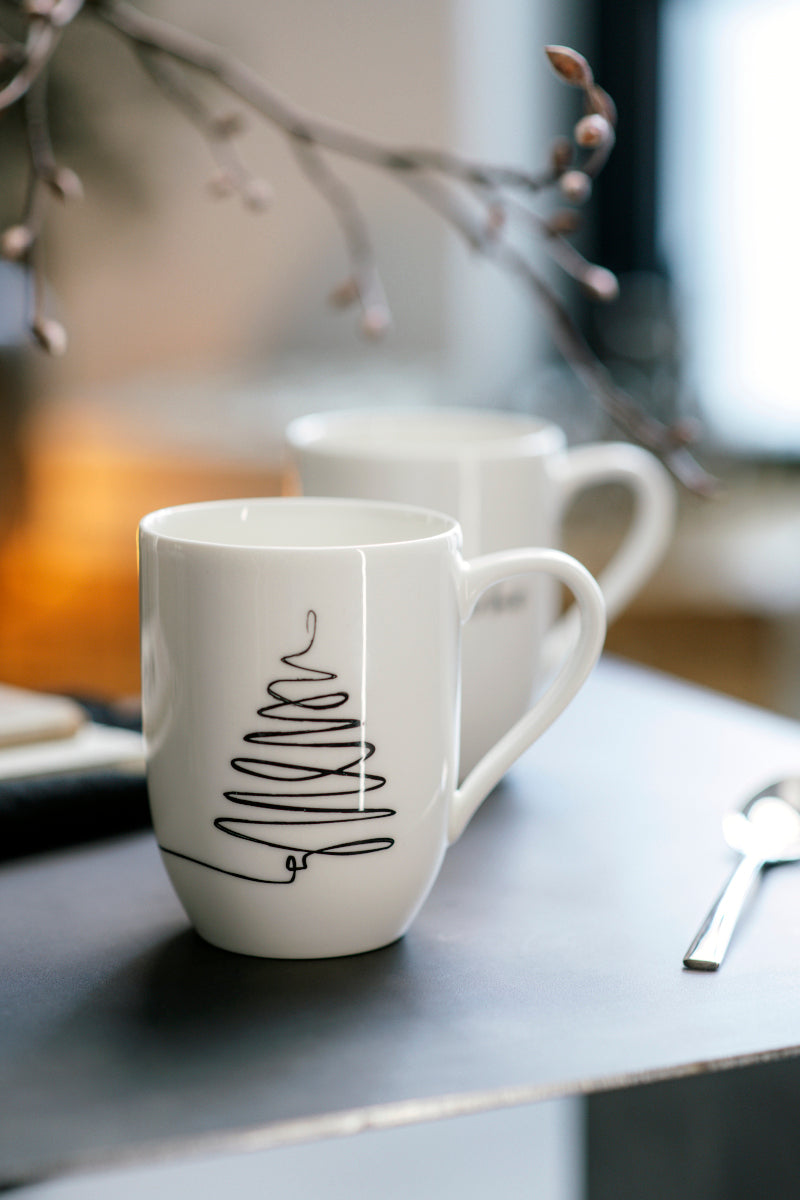 Villeroy & Boch Statement Henkelbecher Baum XMAS 0,29l Set 2tlg Lifestyle 1