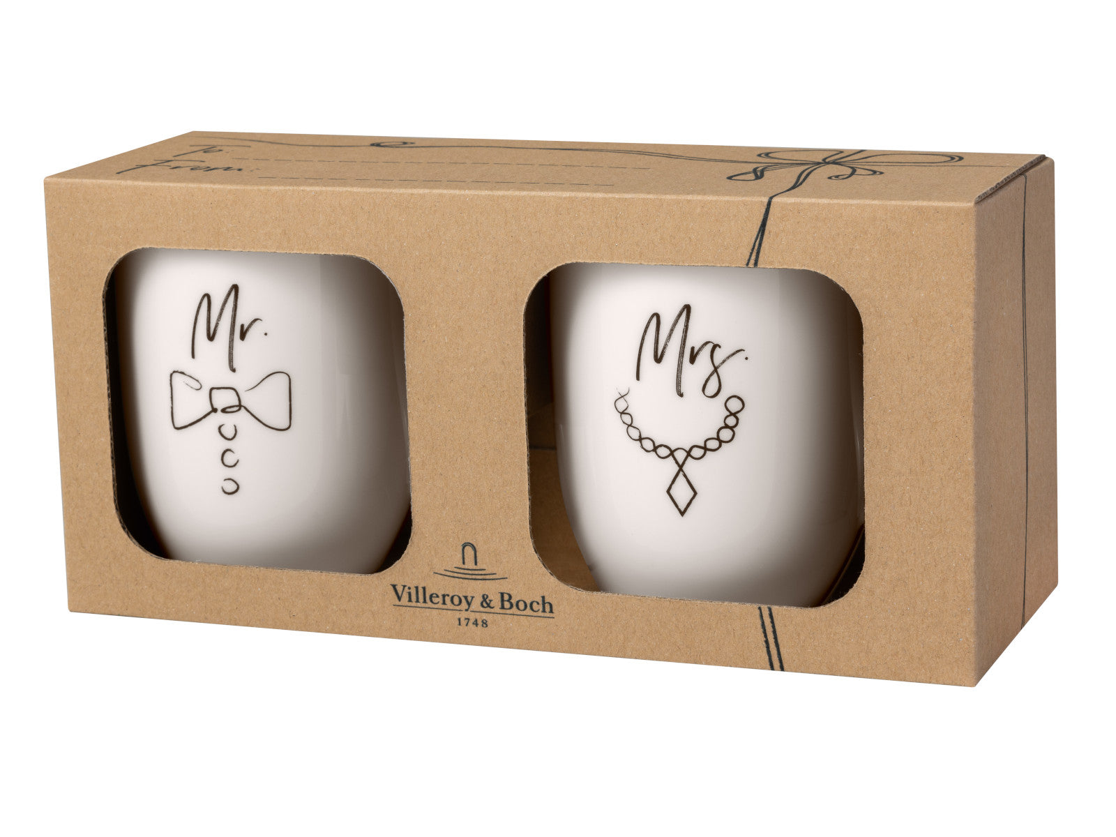 Villeroy & Boch Statement Mr and Mrs Henkelbecher 0,29l Set 2tlg Freisteller 1