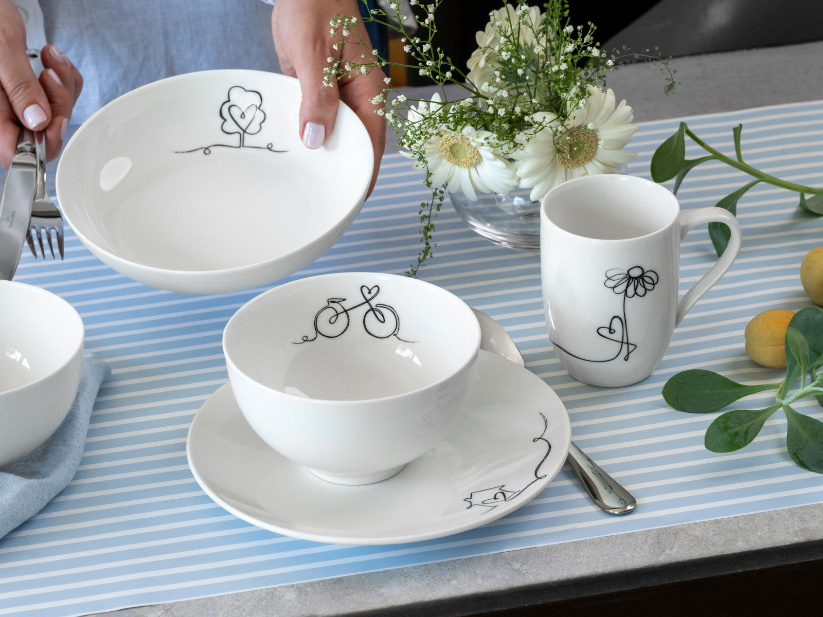 Villeroy & Boch Statement Lines Frühstücksteller Family 21cm Lifestyle 2