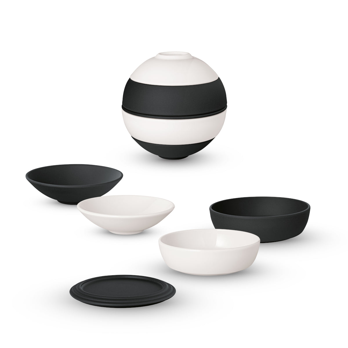 4003686440203 Villeroy & Boch Iconic La petite Boule black & white Ø14cm Freisteller 3