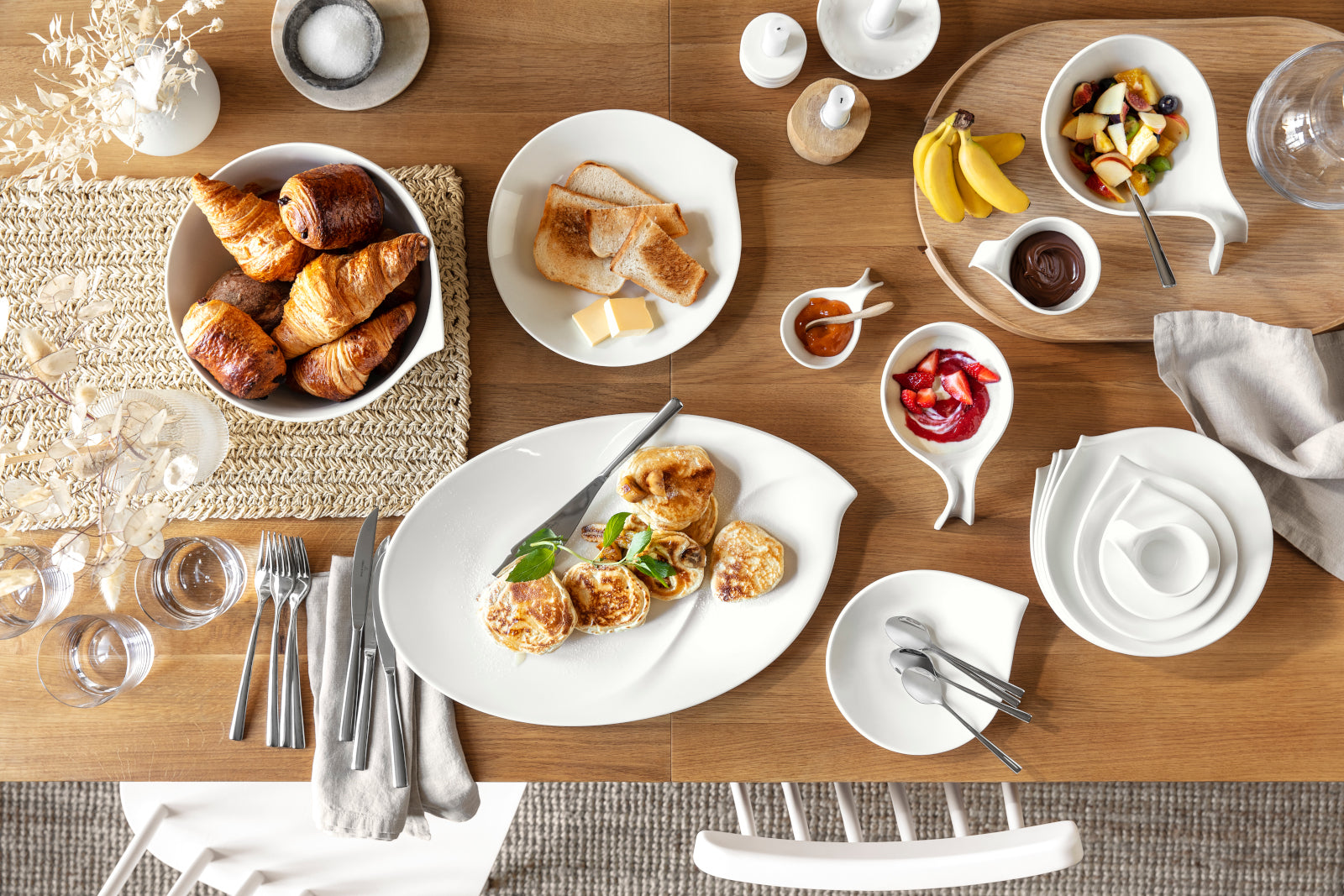 Villeroy & Boch Flow Gedeck 3tlg. mit Kaffeetasse (1034207010) Lifestyle 3