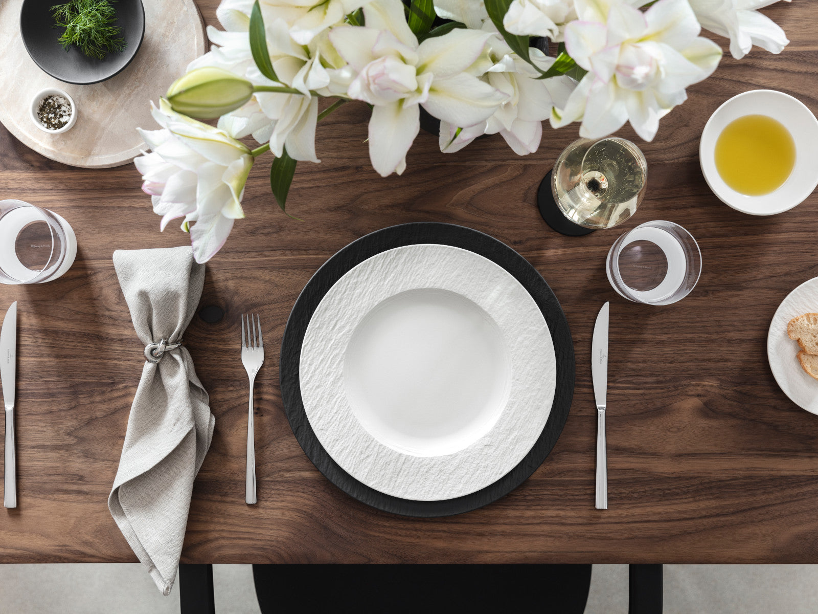 Villeroy & Boch Manufacture Travertine Servierteller 24,5cm Lifestyle 4