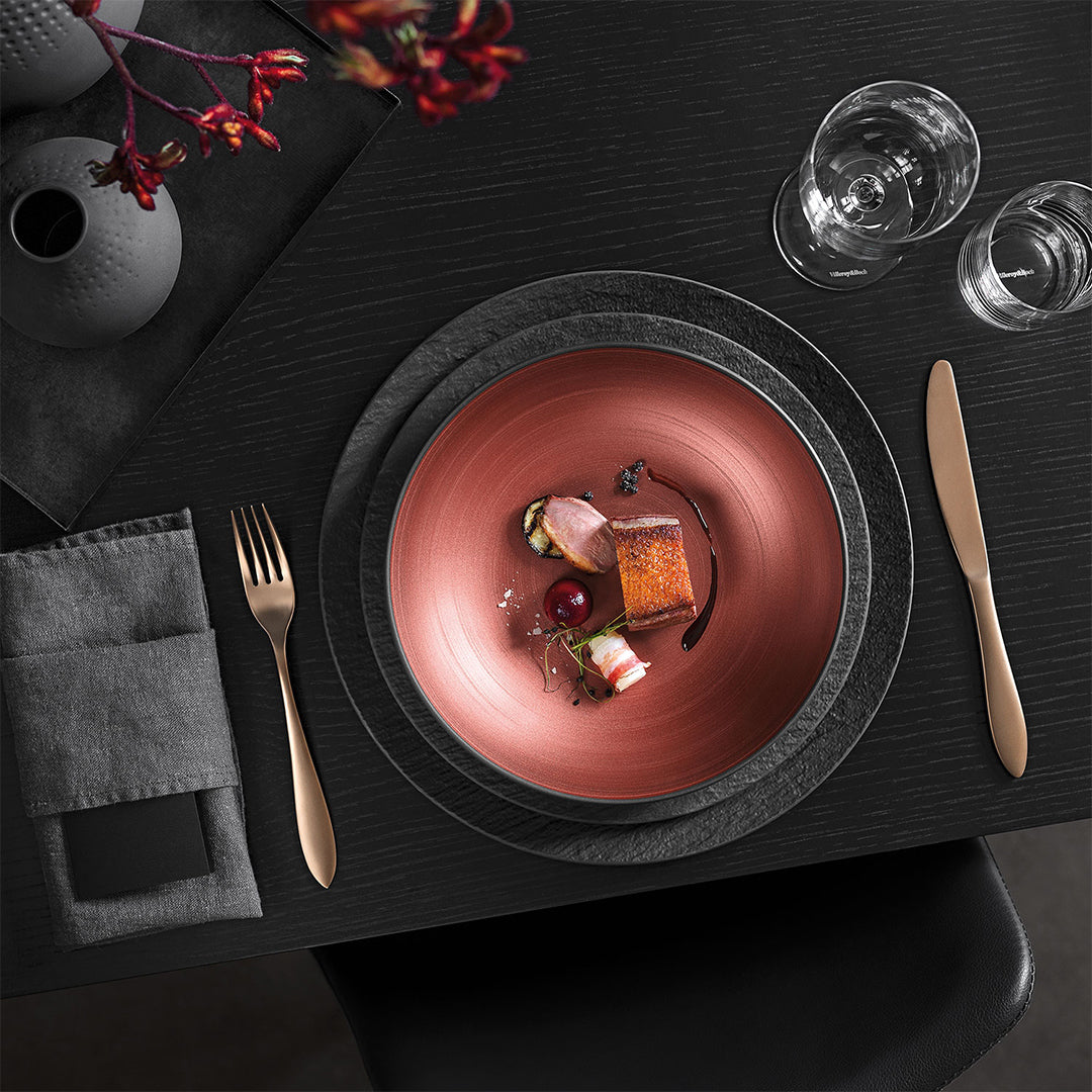 Villeroy & Boch Manufacture Rock Glow Schale flach 23,5 cm Set6