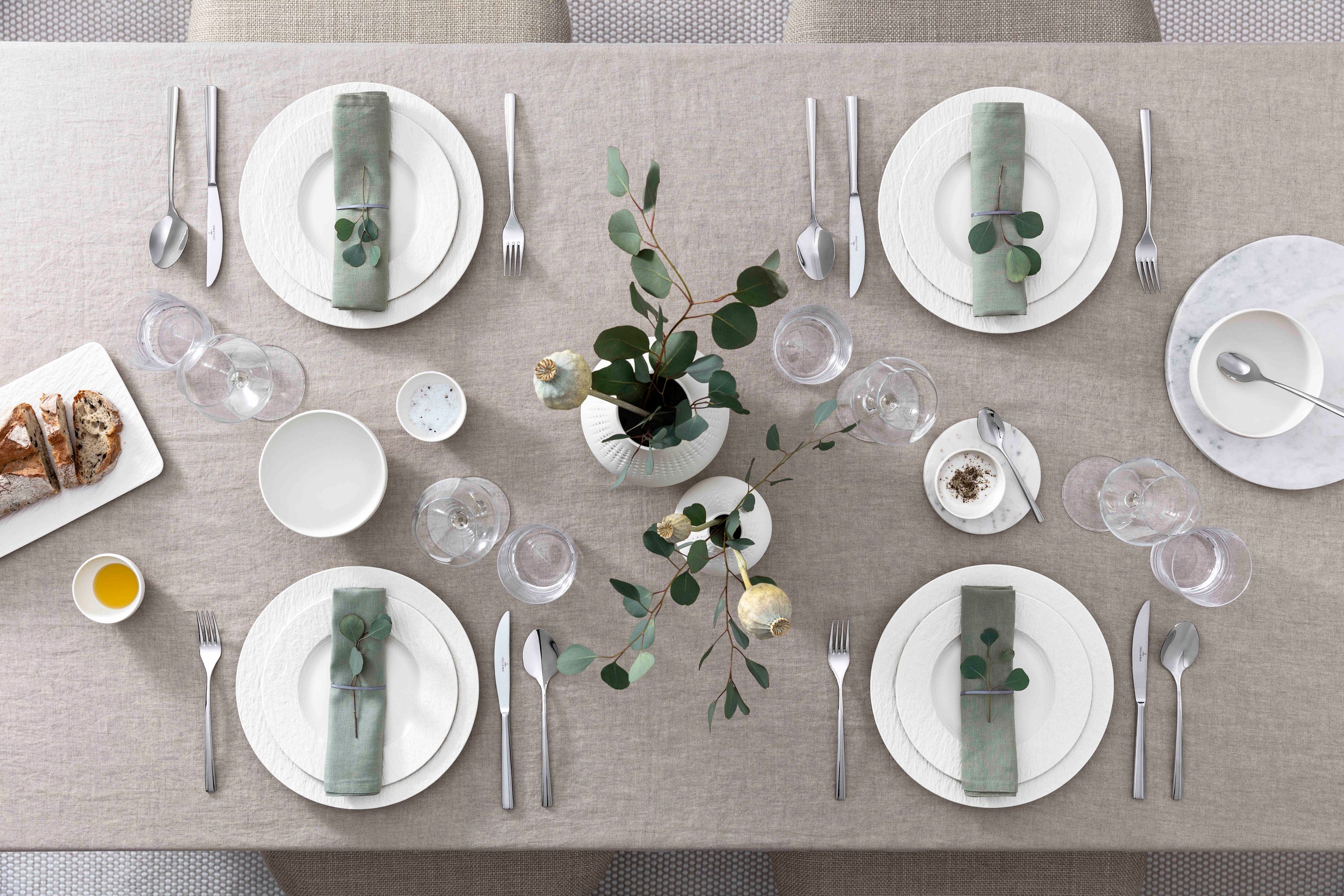 Villeroy & Boch Manufacture Rock blanc Set 18tlg + Besteck Leandra - Produktbild 6