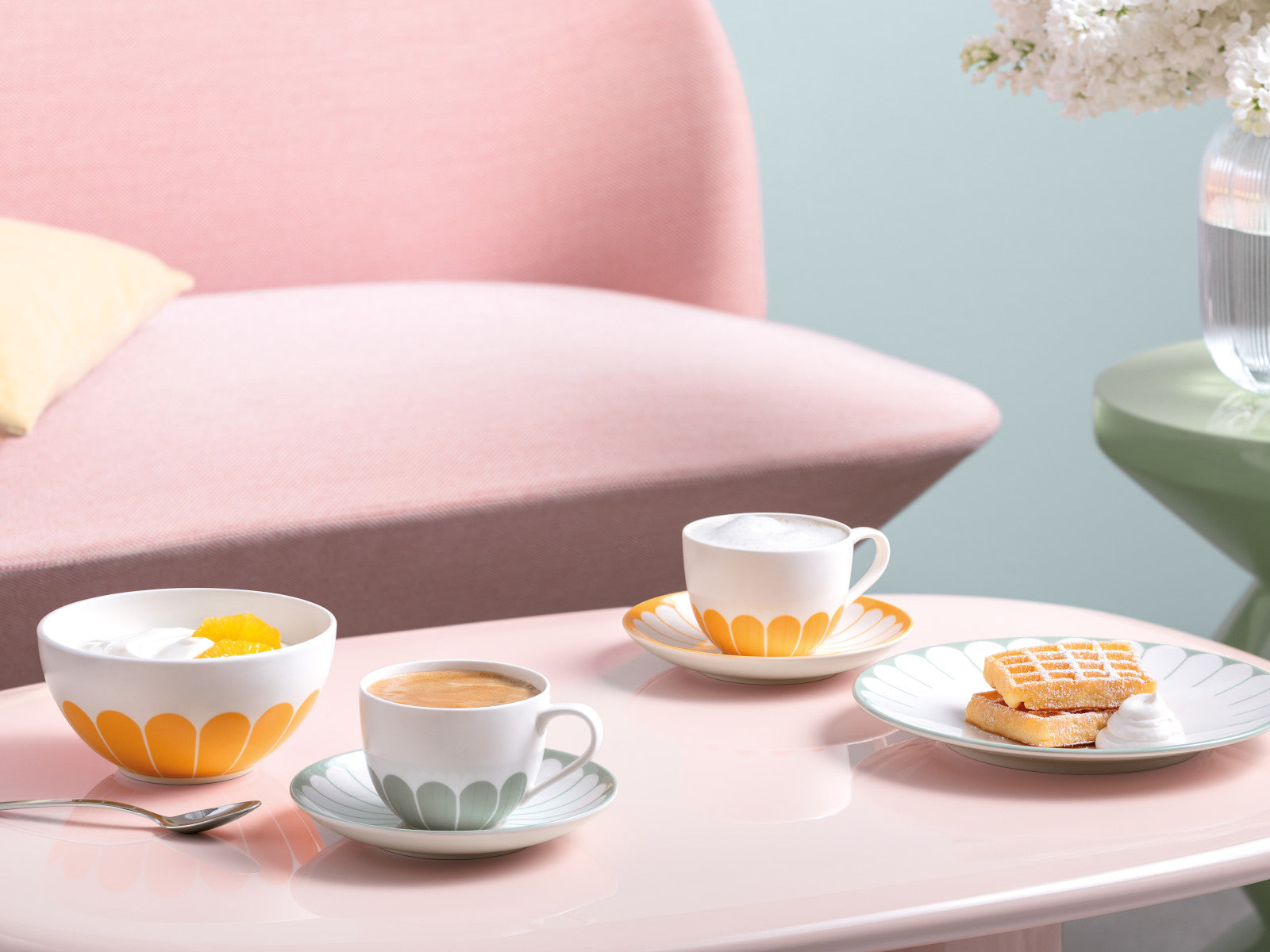 Villeroy & Boch Fleur vert Kaffee-Untertasse 15cm Lifestyle 4