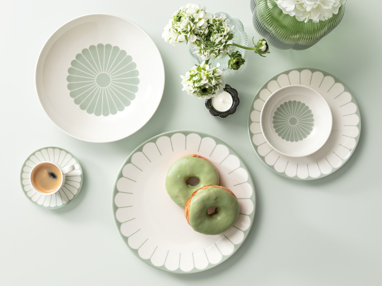 Villeroy & Boch Fleur vert Kaffee-Untertasse 15cm Lifestyle 6