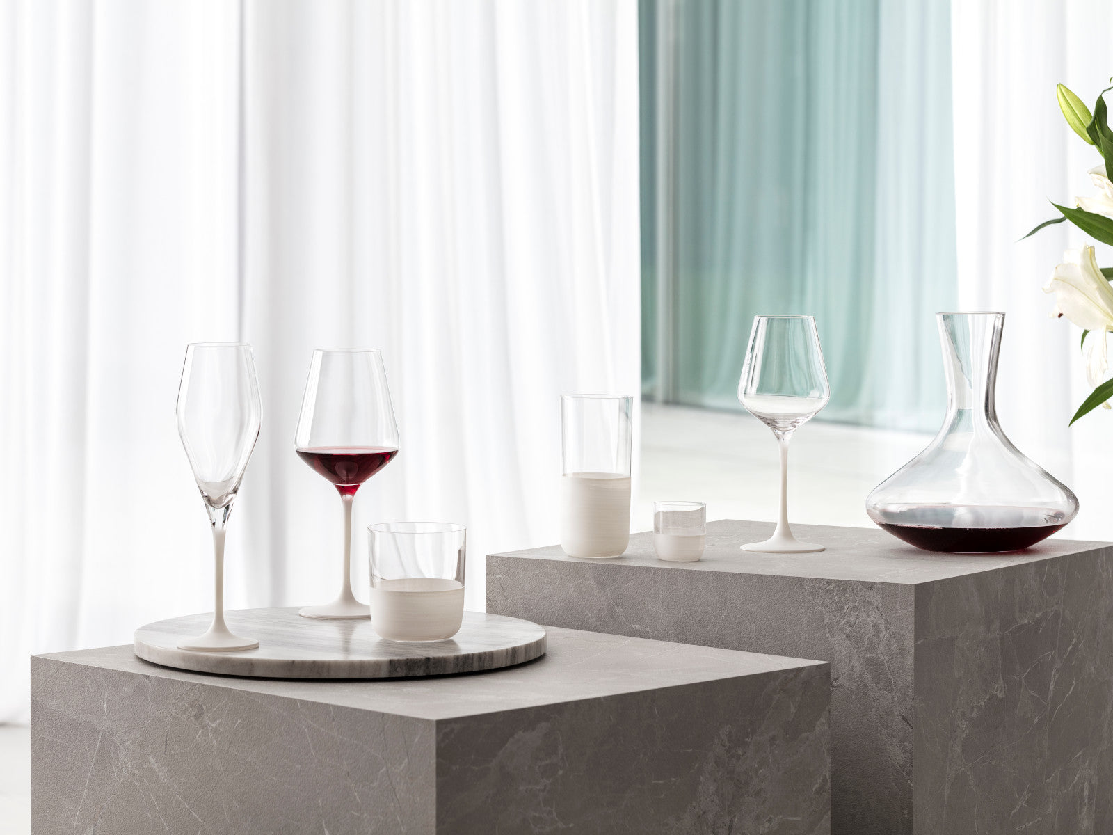 Villeroy & Boch Manufacture Rock blanc Longdrinkbecher Set 4tlg Lifestyle 4