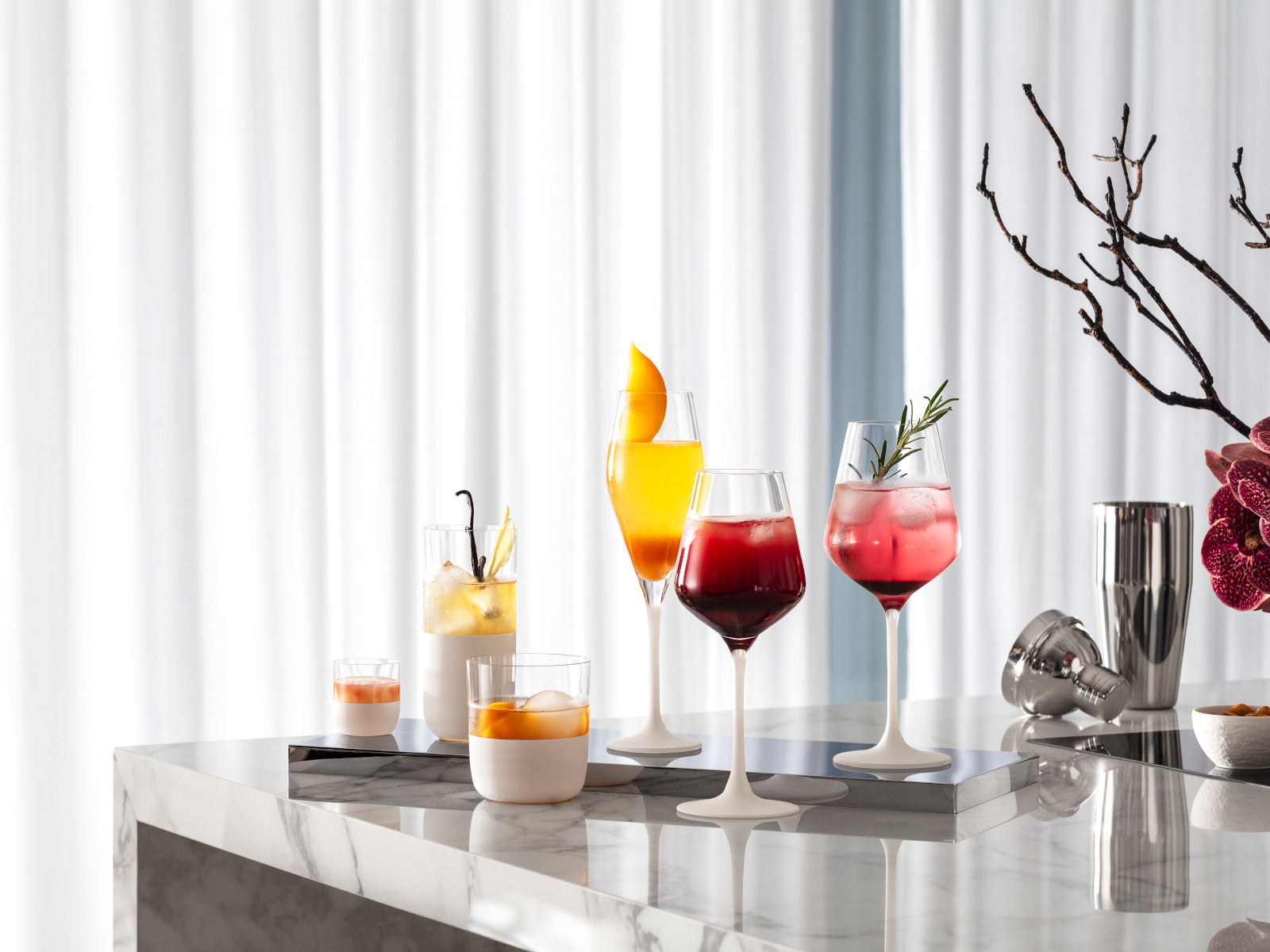 Villeroy & Boch Manufacture Rock blanc Rotweinglas Set 4tlg Lifestyle 1