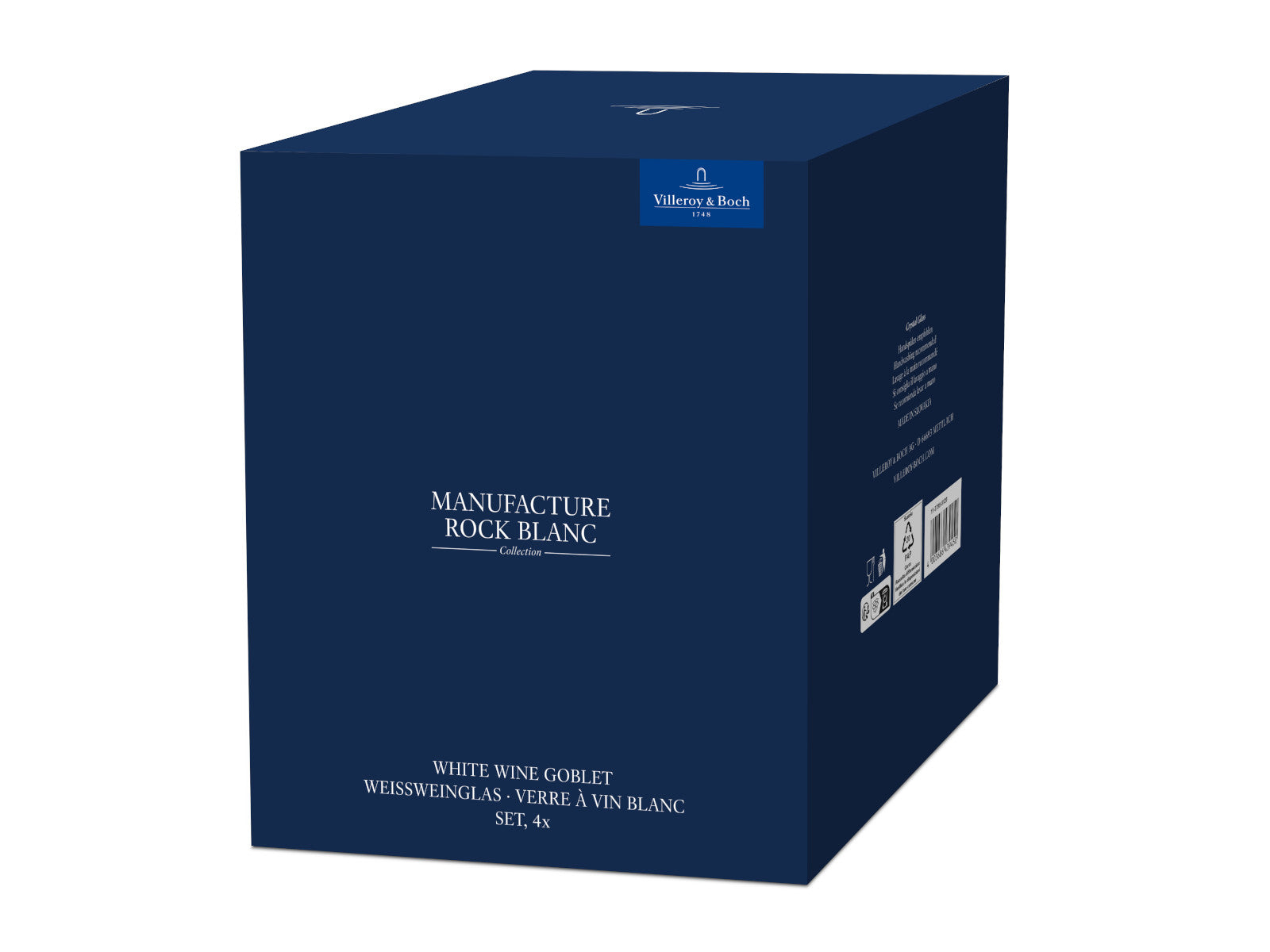 Villeroy & Boch Manufacture Rock blanc Weißweinglas Set 4tlg Freisteller 3