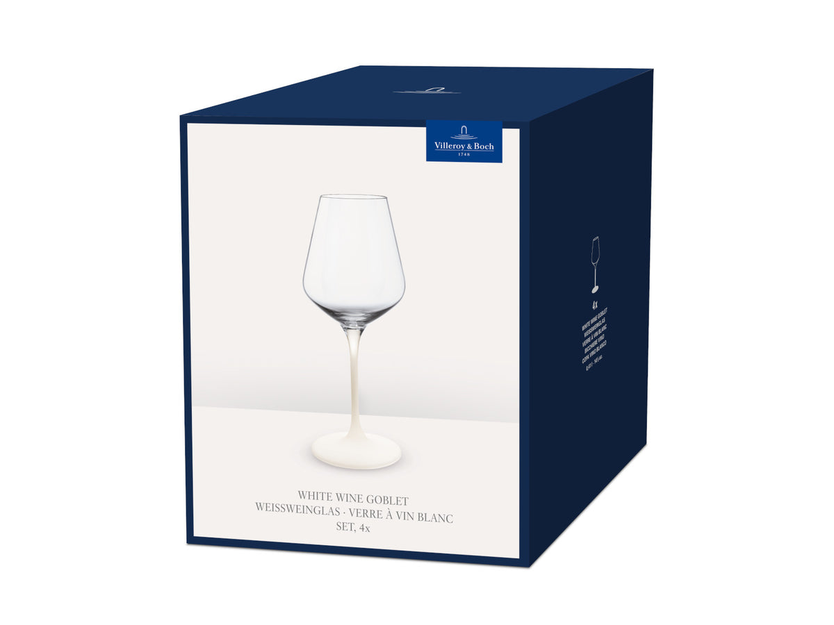 Villeroy & Boch Manufacture Rock blanc Weißweinglas Set 4tlg – Tischideen & Ambiente