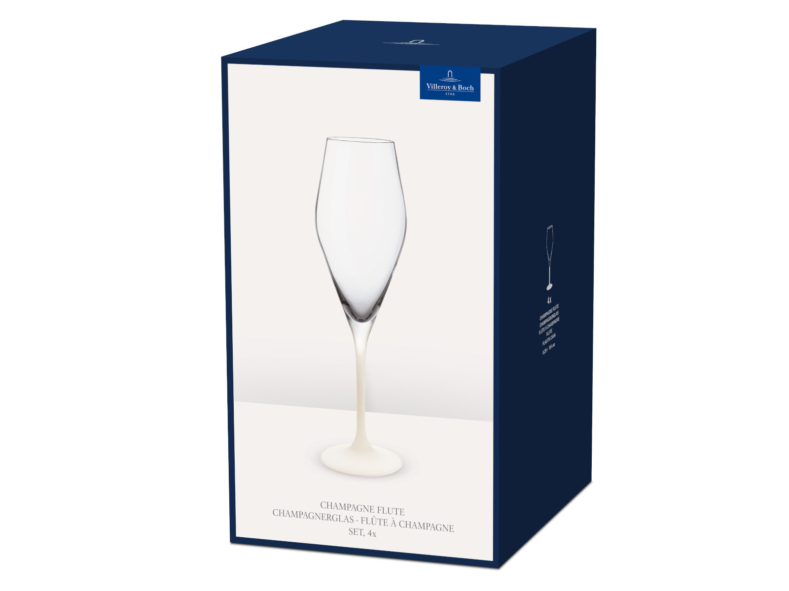 Villeroy & Boch Manufacture Rock blanc Champagnerglas Set 4tlg Freisteller 2