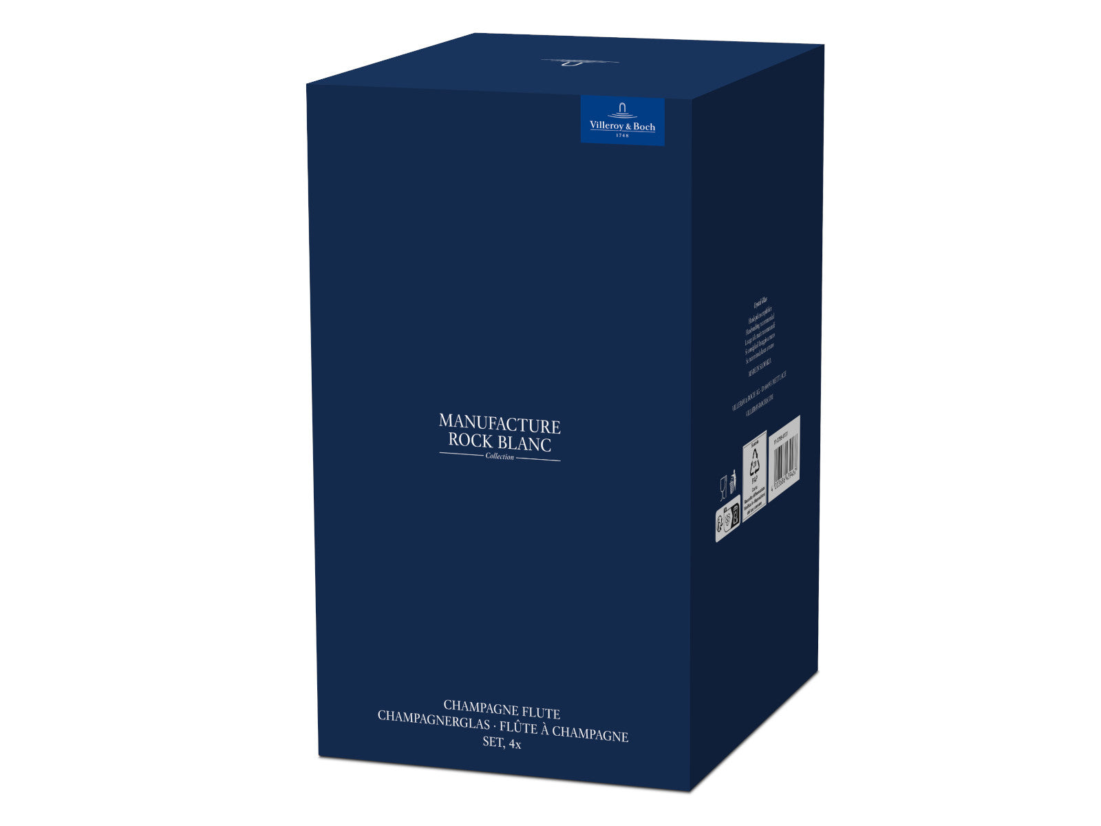 Villeroy & Boch Manufacture Rock blanc Champagnerglas Set 4tlg Freisteller 3