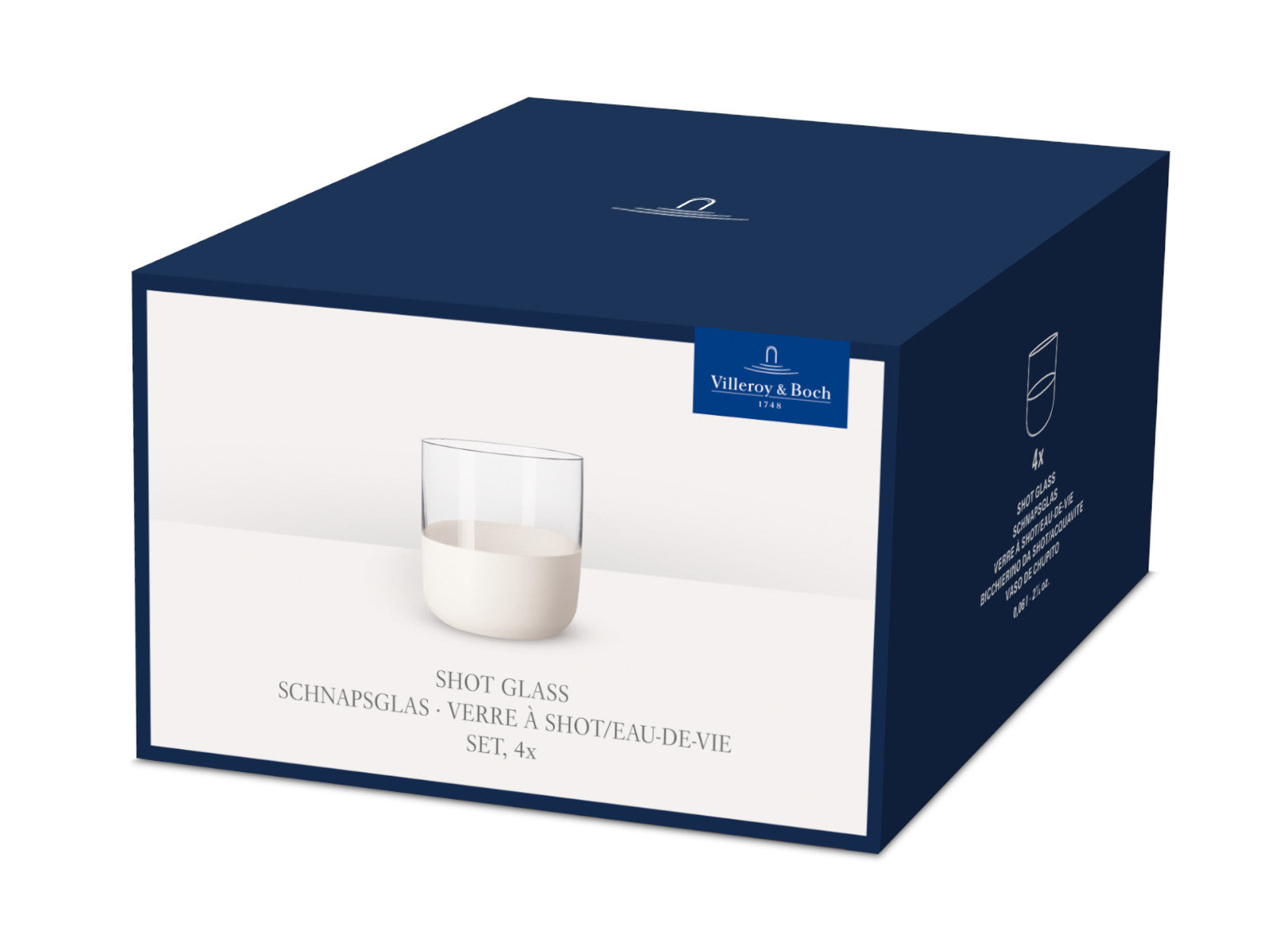 Villeroy & Boch Manufacture Rock blanc Schnapsglas Set 4tlg - Produktbild 2