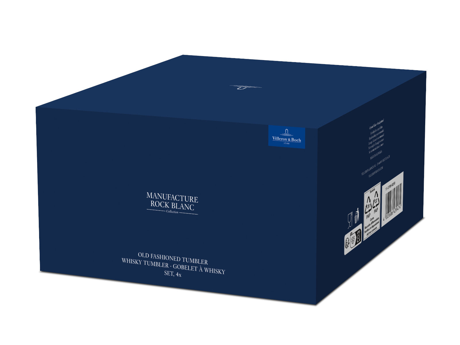 Villeroy & Boch Manufacture Rock blanc Whiskybecher Set 4tlg Freisteller 3