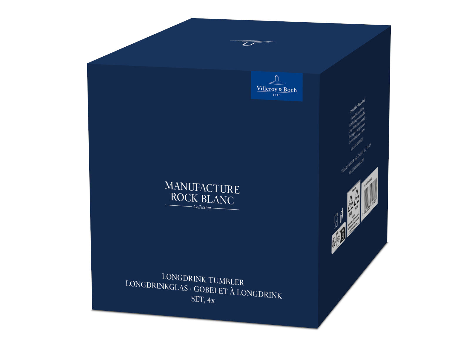 Villeroy & Boch Manufacture Rock blanc Longdrinkbecher Set 4tlg Freisteller 3