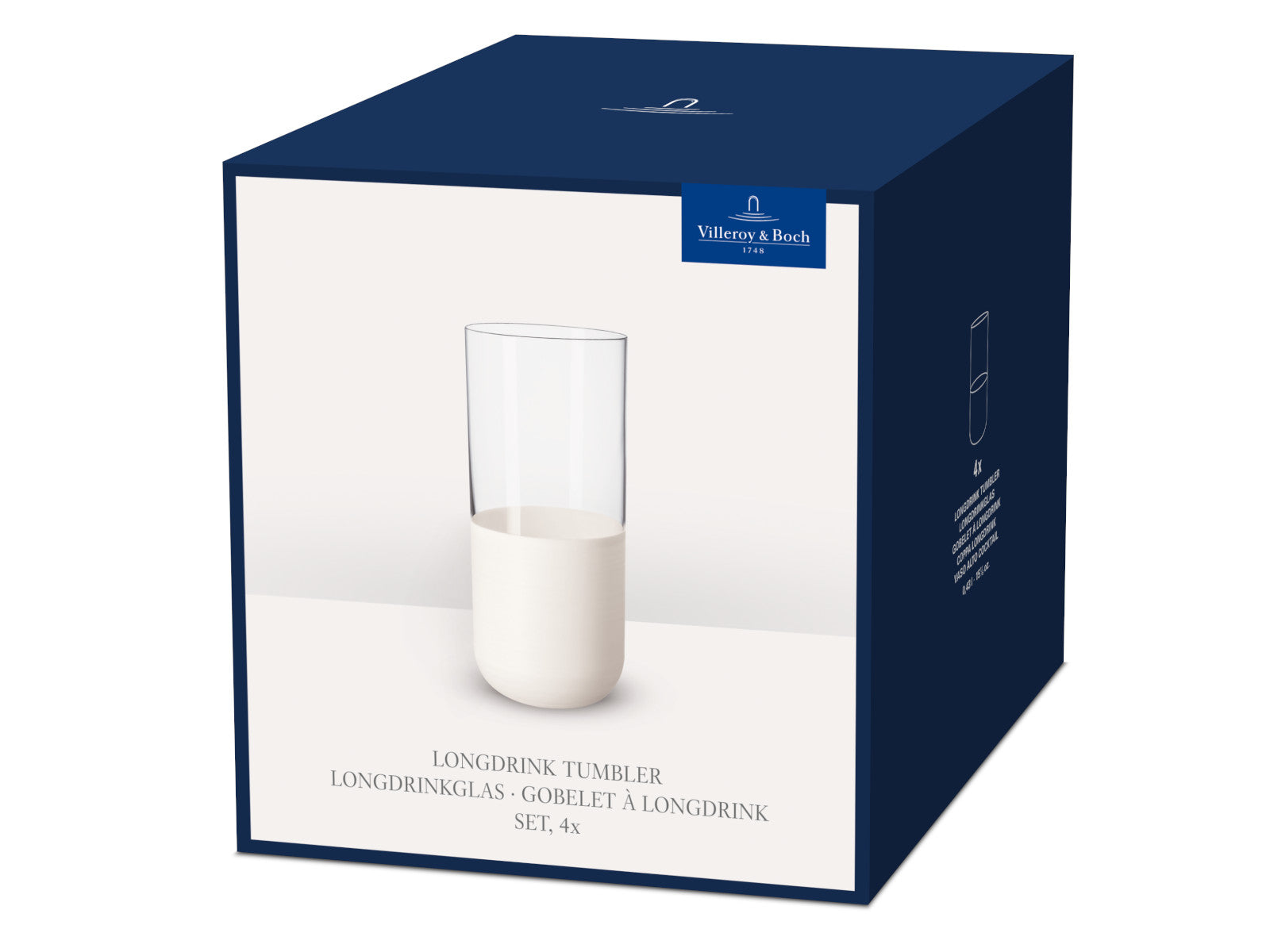 Villeroy & Boch Manufacture Rock blanc Longdrinkbecher Set 4tlg Freisteller 2