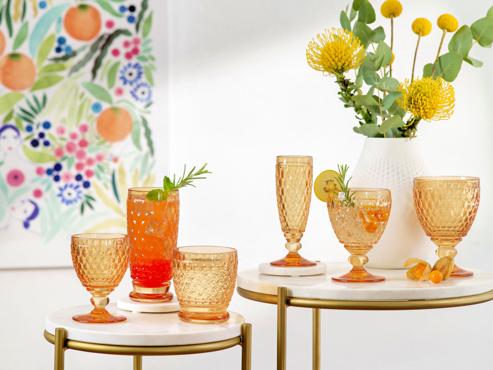 Villeroy & Boch Boston Saffron Longdrinkglas gelb 0,3l Lifestyle 2