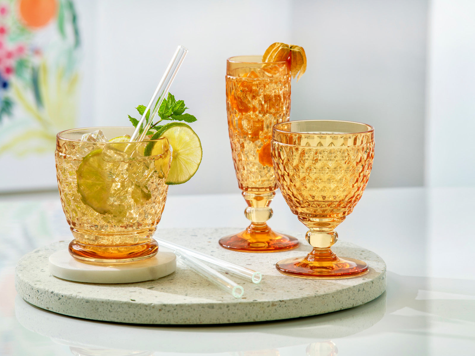 Villeroy & Boch Boston Saffron Becher gelb 0,2l Lifestyle 2