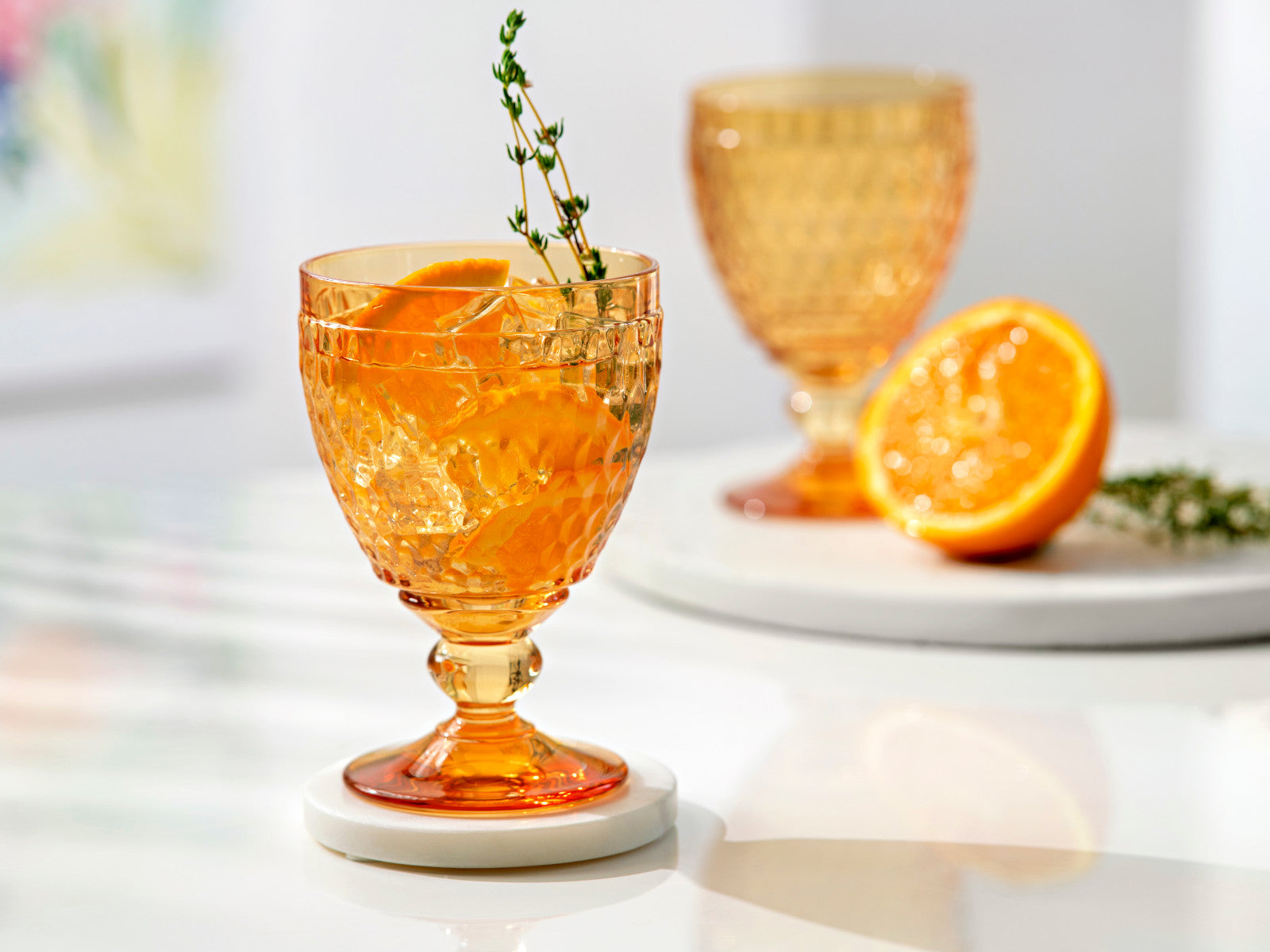 Villeroy & Boch Boston Saffron Wasserglas gelb 0,25l Lifestyle 1