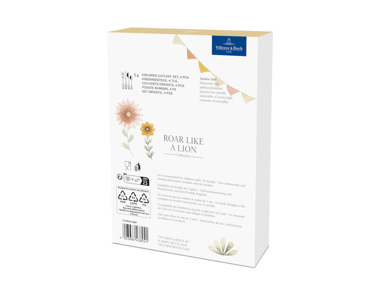 Villeroy & Boch Roar like a Lion Kinderbesteckset 4tlg Freisteller 2