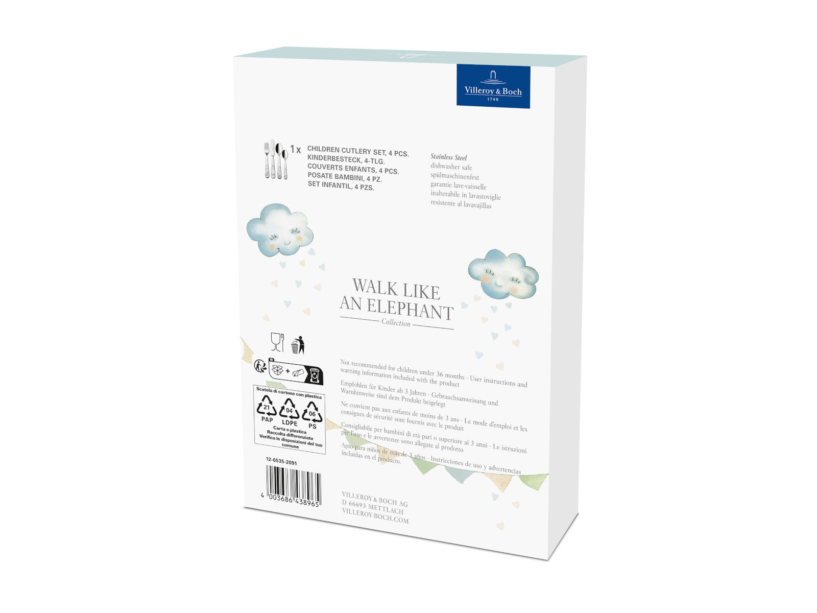 Villeroy & Boch Walk like an Elephant  Kinderbesteckset 4tlg Freisteller 3