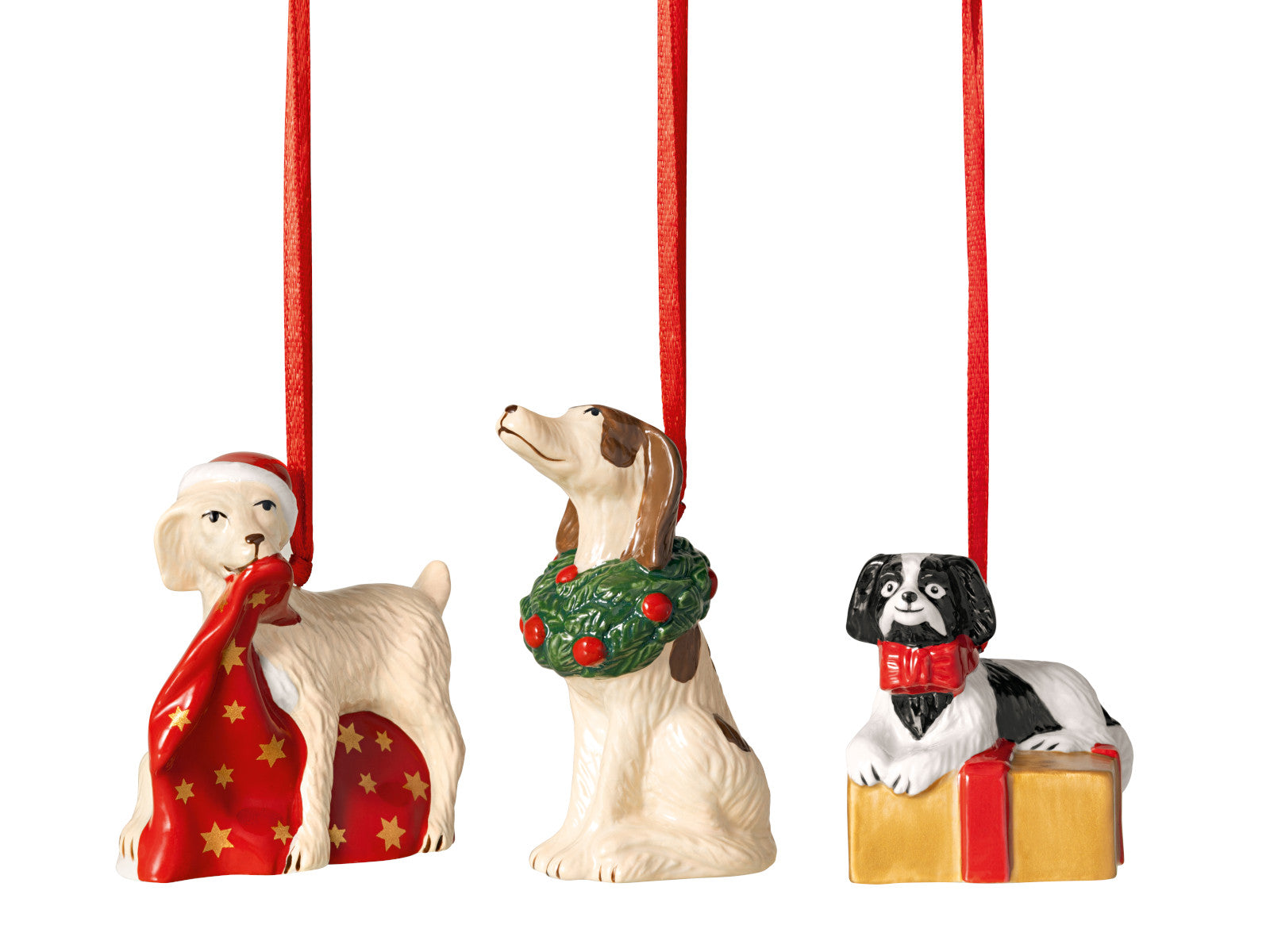 Villeroy & Boch Nostalgic Ornaments Ornamente Hunde 3tlg Freisteller