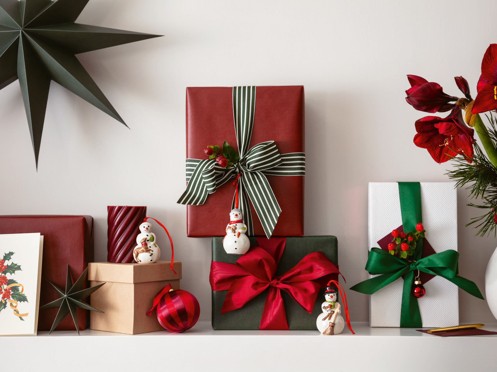 Villeroy & Boch Nostalgic Ornaments Ornamente Schneemänner 3tlg Lifestyle2