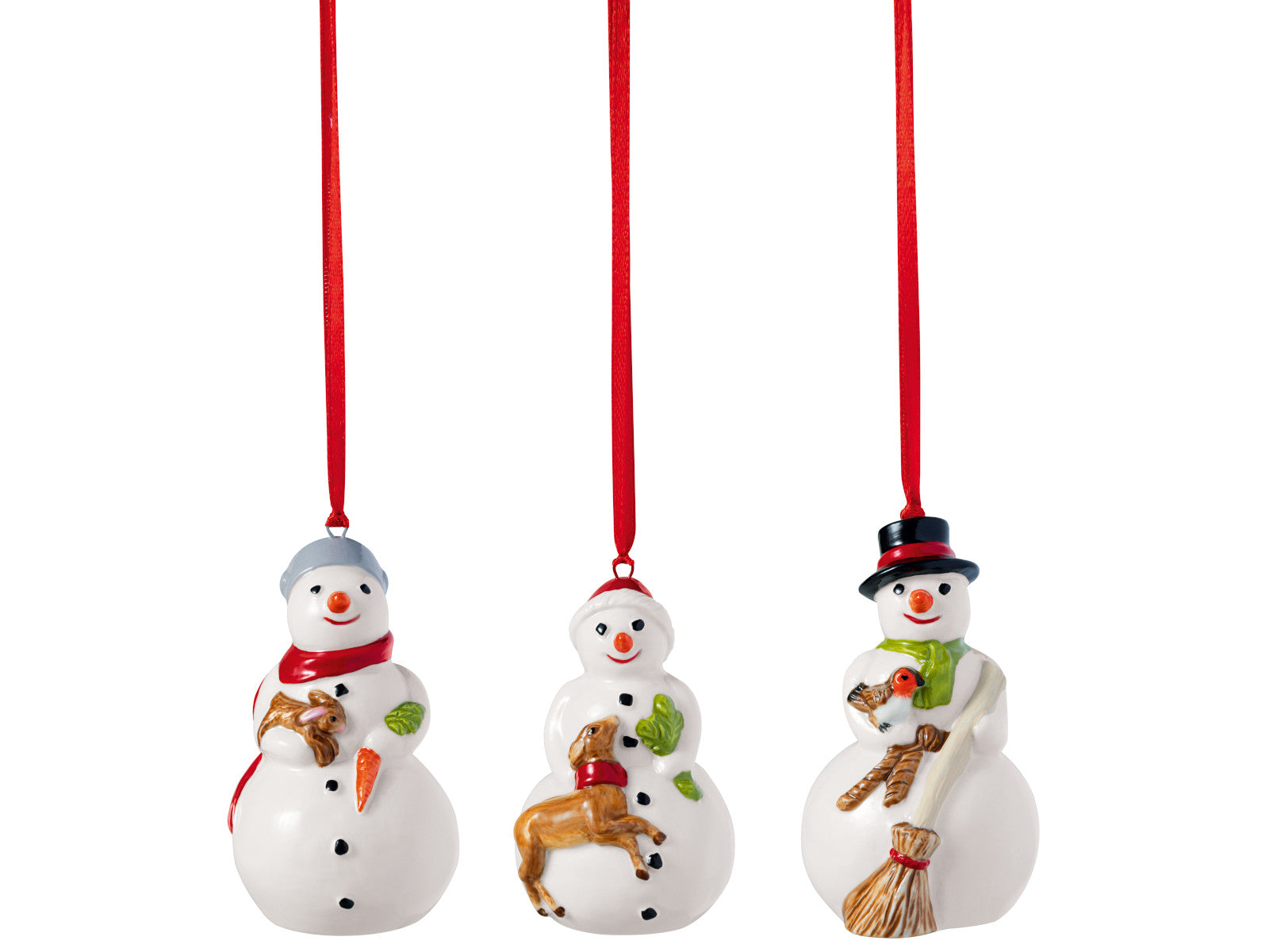 Villeroy & Boch Nostalgic Ornaments Ornamente Schneemänner 3tlg Freisteller
