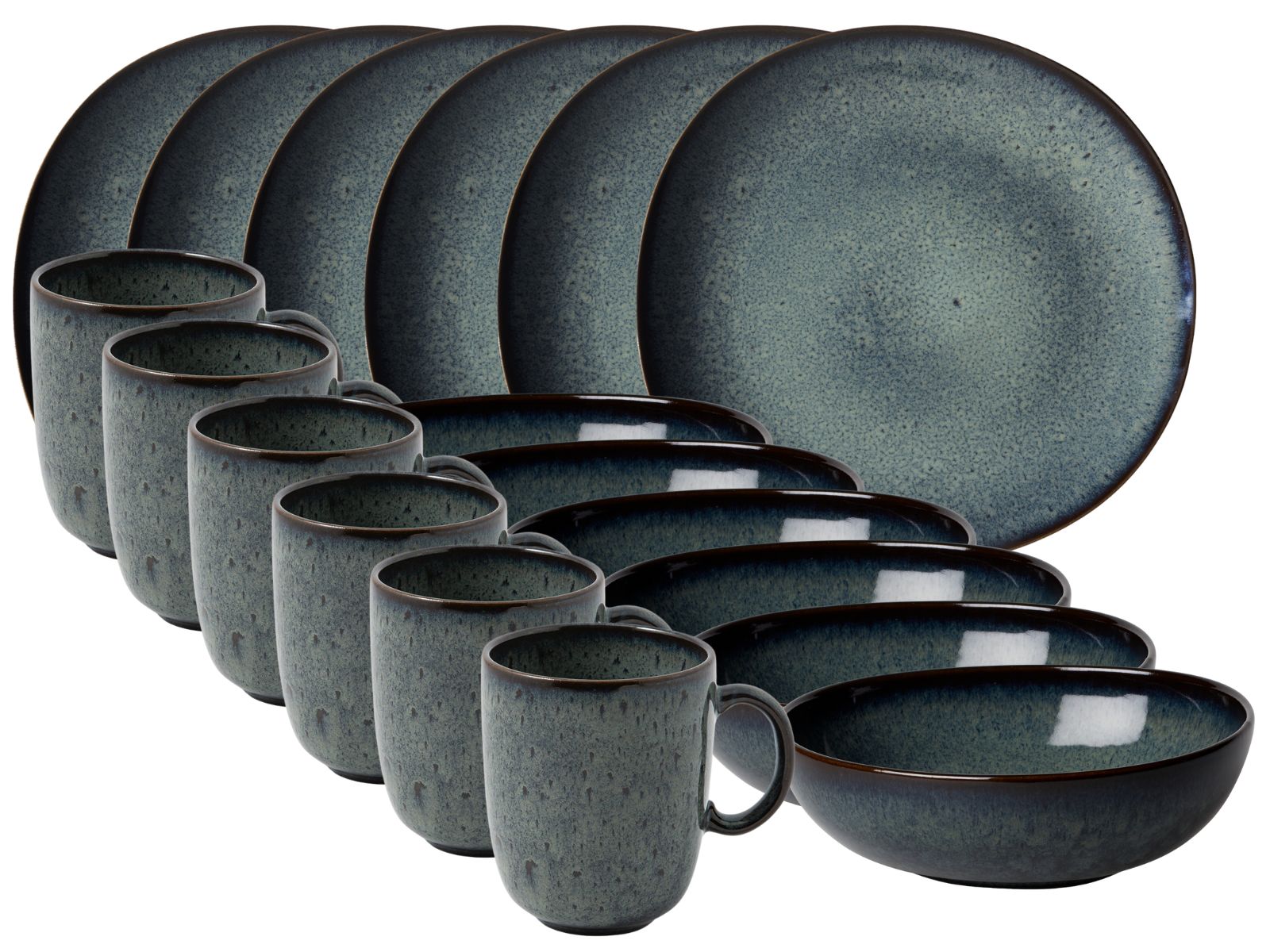 like by Villeroy & Boch Lave gris Frühstücksset 18tlg Freisteller