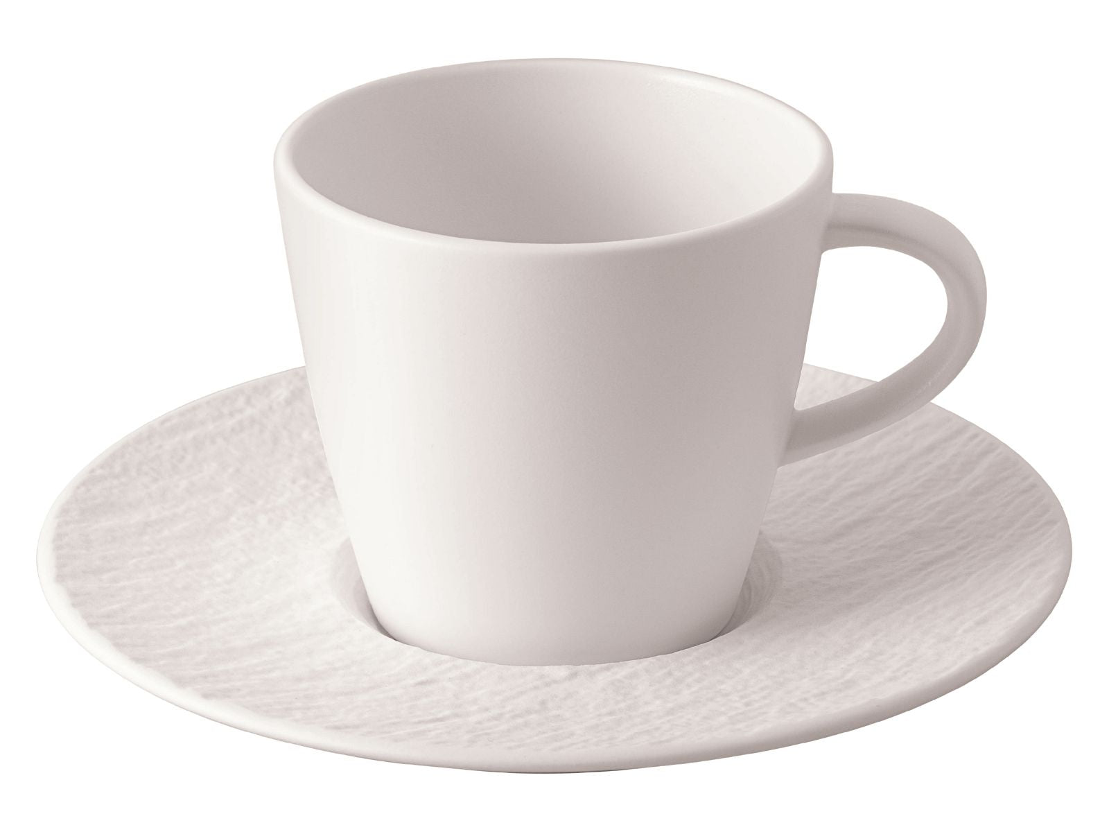 Villeroy & Boch Manufacture Rock blanc Kaffeetasse mit Untertasse 2tlg. Freisteller