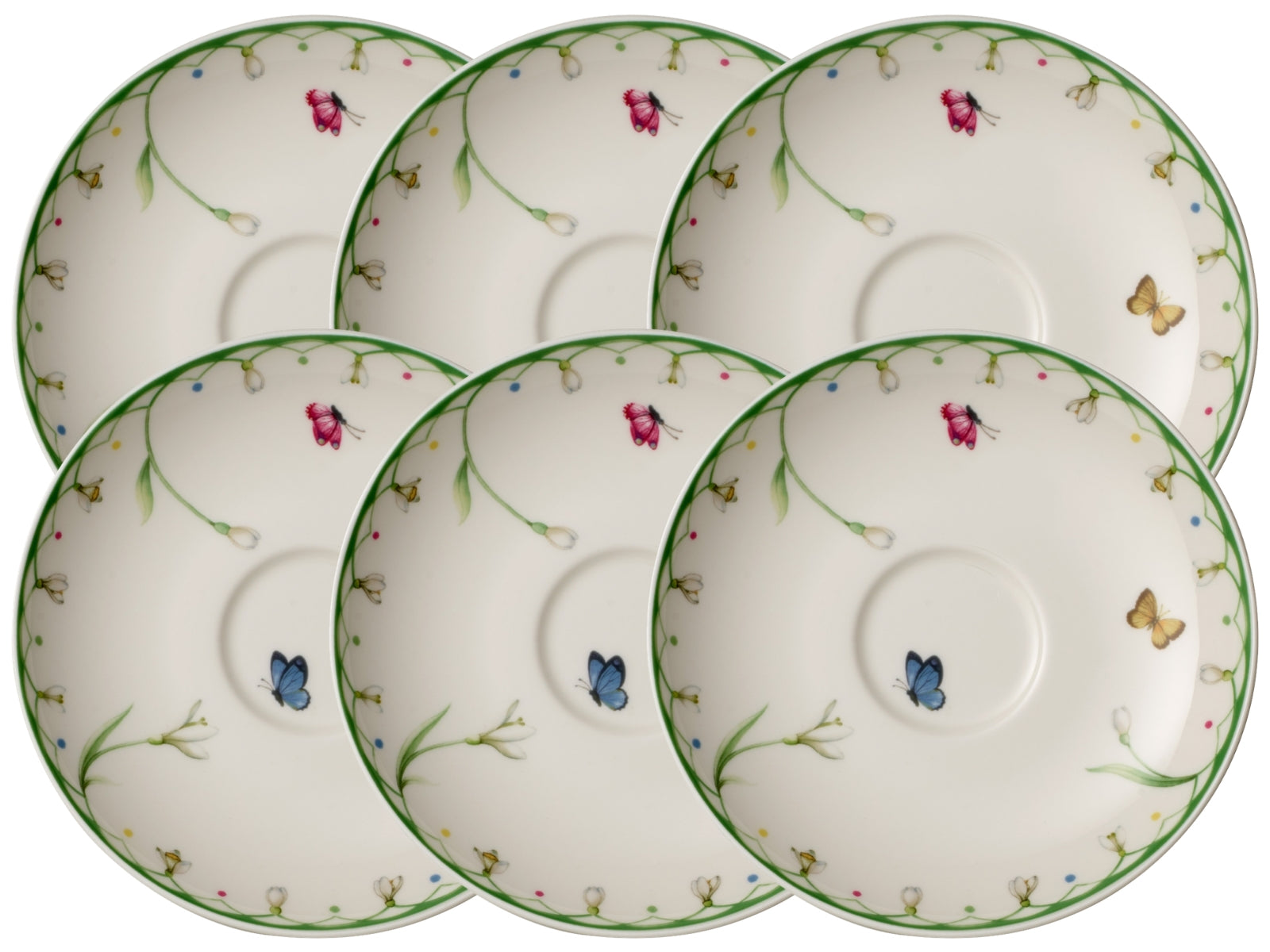 Villeroy & Boch Colourful Spring Kaffeeuntertasse 14cm Set6