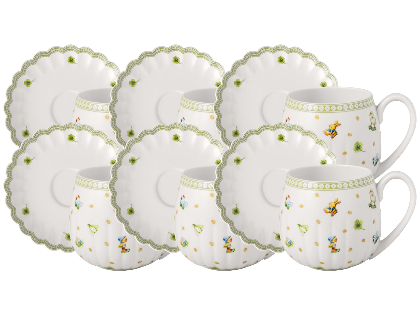 Villeroy & Boch Easter Delight Henkelbecher mit Untertasse 2tlg Set6 Freisteller 1