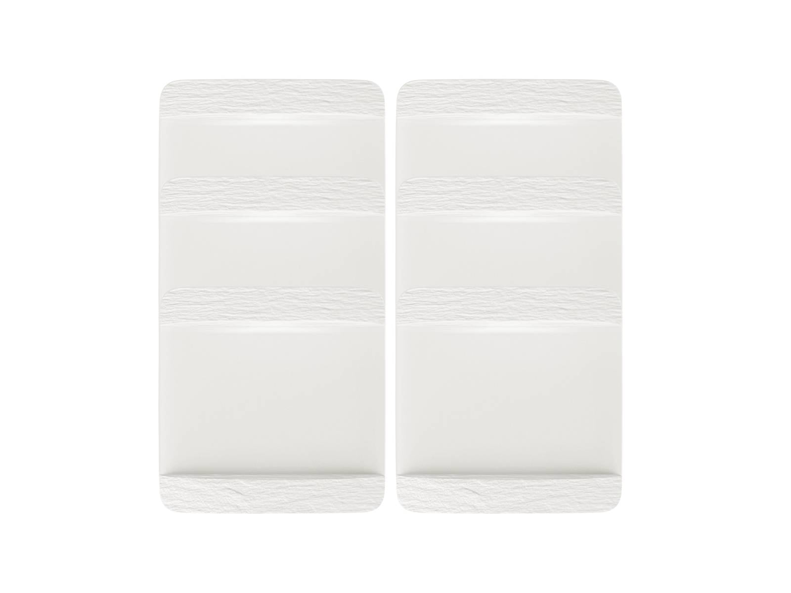 Villeroy & Boch Manufacture Rock blanc Speiseteller quadr. Set6