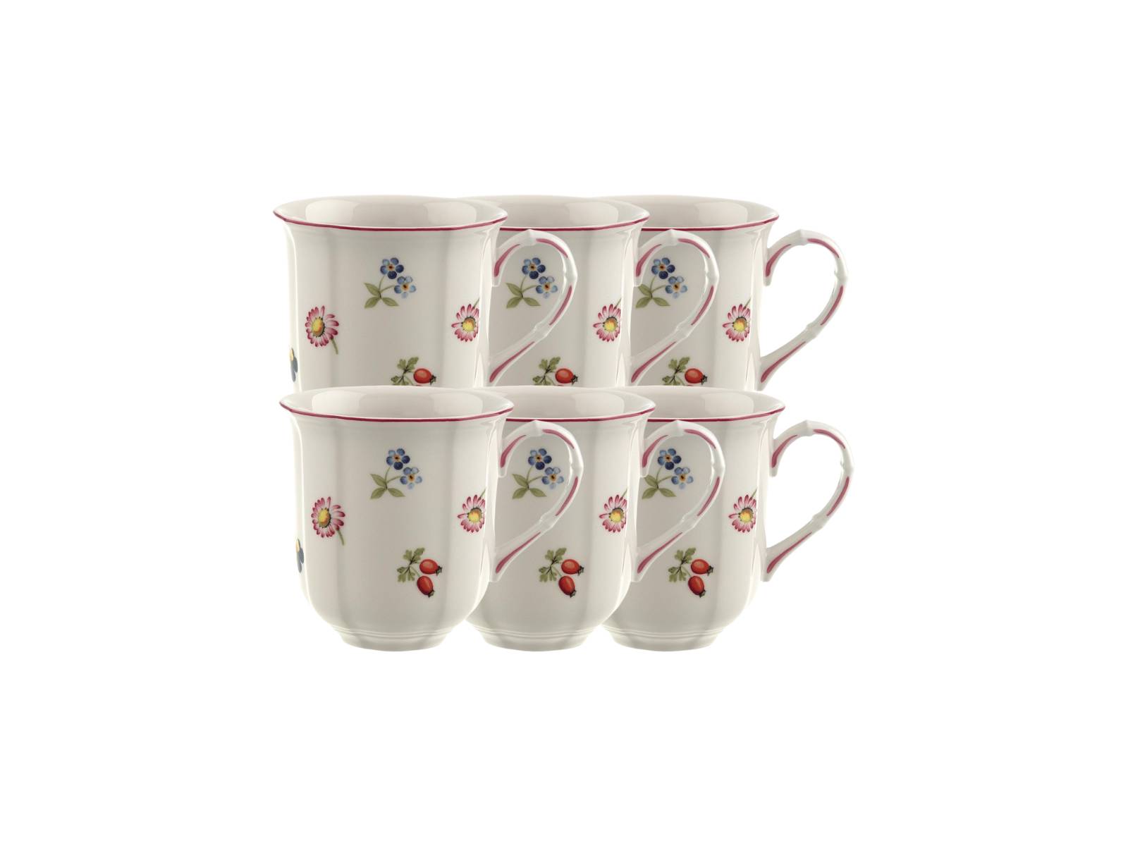Villeroy & Boch Petite Fleur Becher mit Henkel 0,3 l Set6