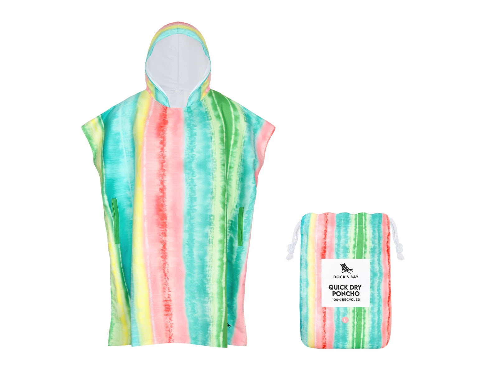 Dock & Bay Erwachsenen-Badeponcho L Watermelon Sugar 105x85cm - Produktbild 1