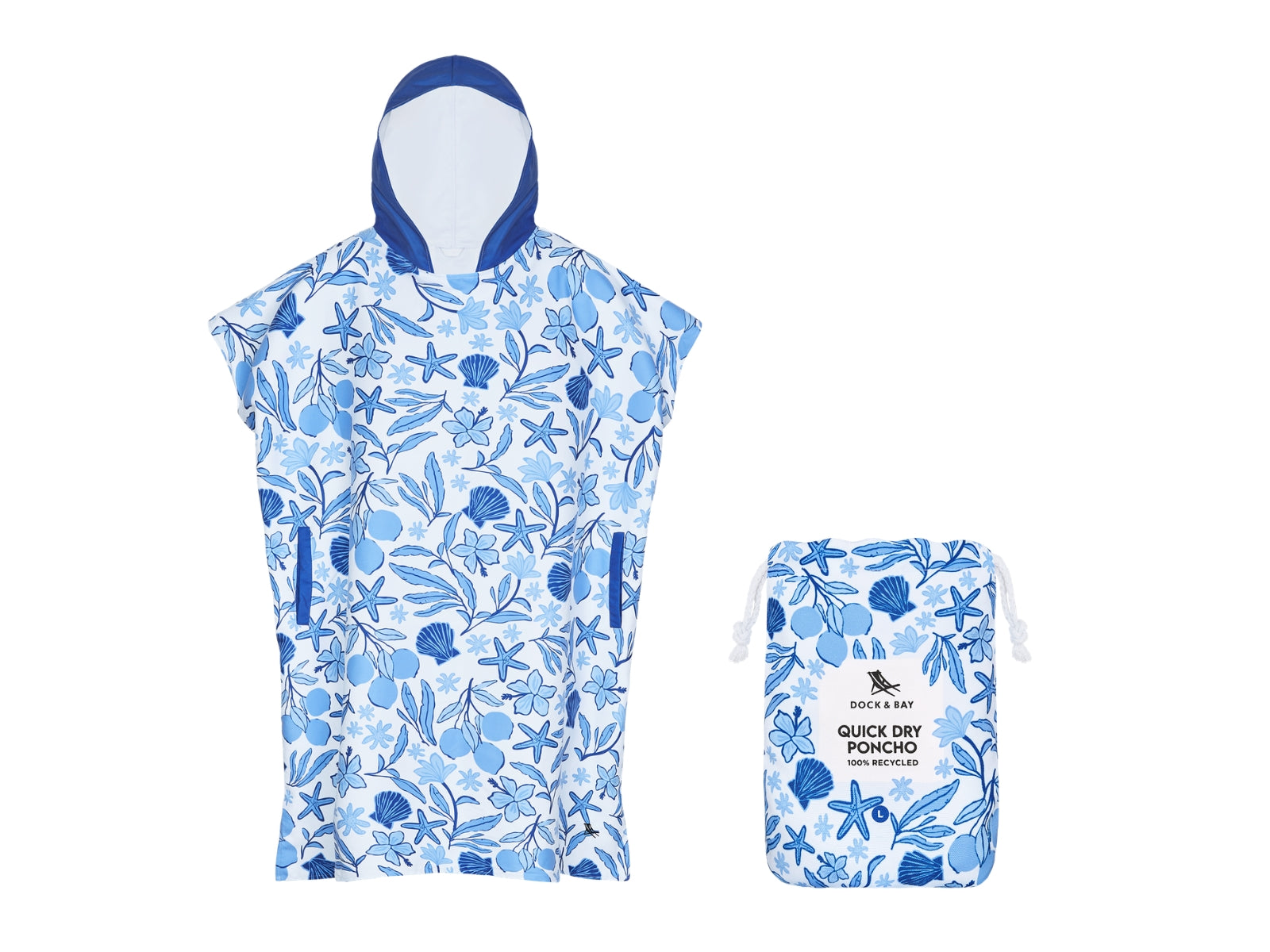 Dock & Bay Erwachsenen-Badeponcho L Wavy Baby 105x85cm - Produktbild 1