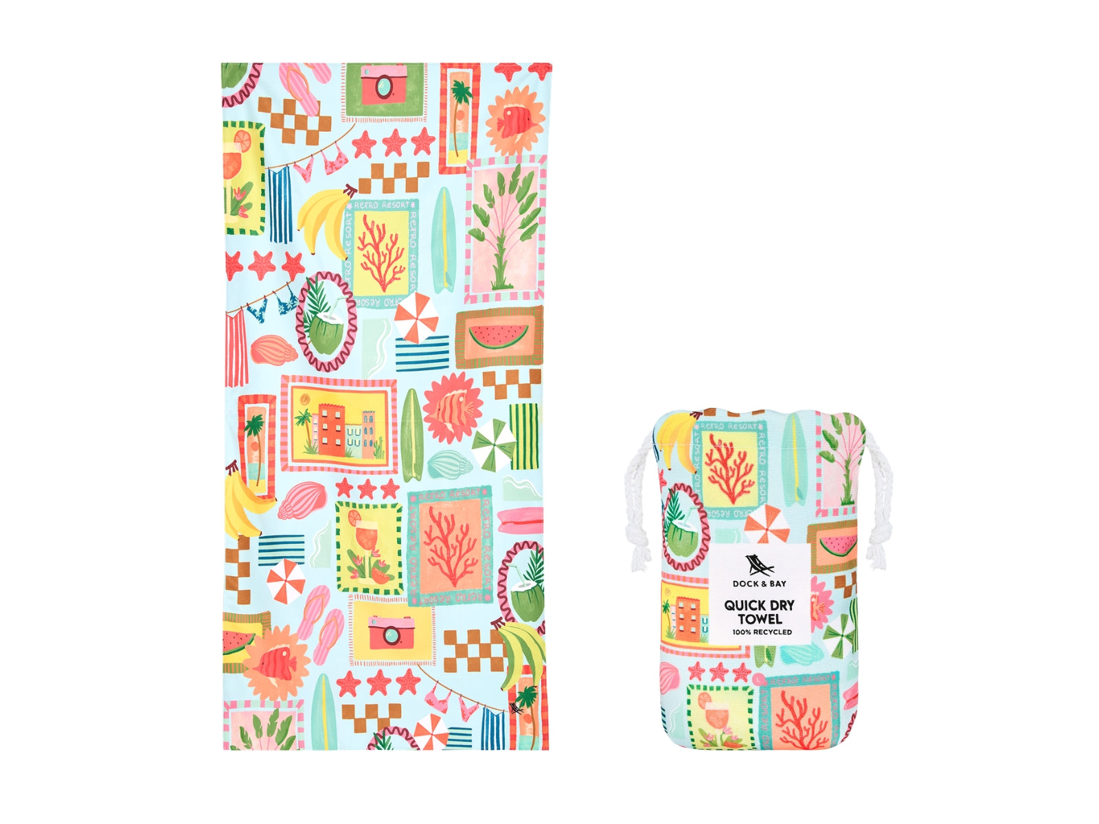 Dock & Bay Beach Towel L Wish You Were Here 160x90cm - Produktbild 2