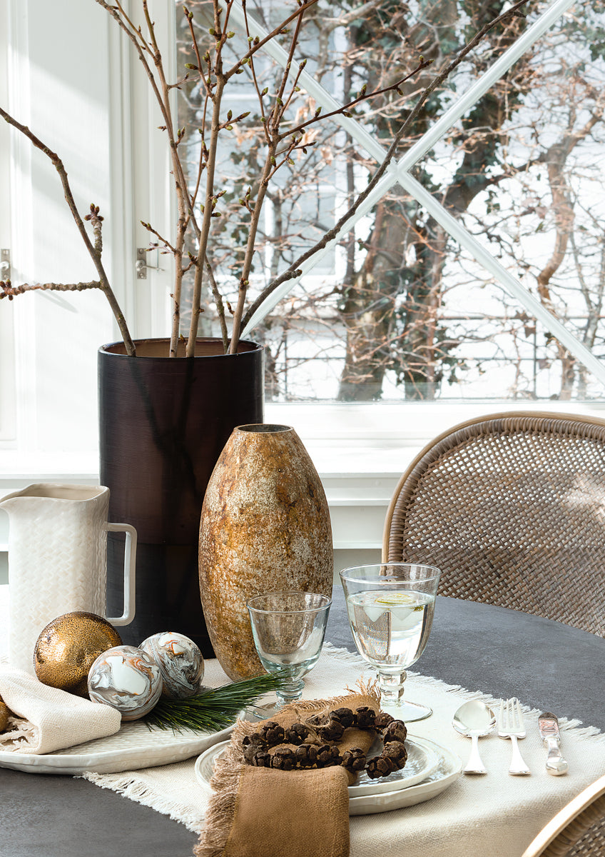 Greengate Leinen Tischdecke steingrau 135x250cm Lifestyle