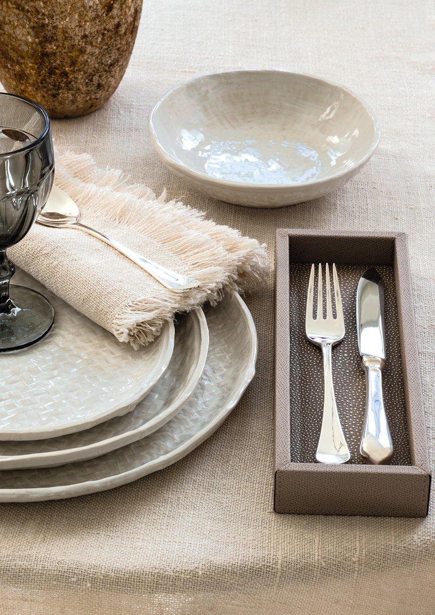 Greengate Leinen Serviette off white 40x40cm Lifestyle