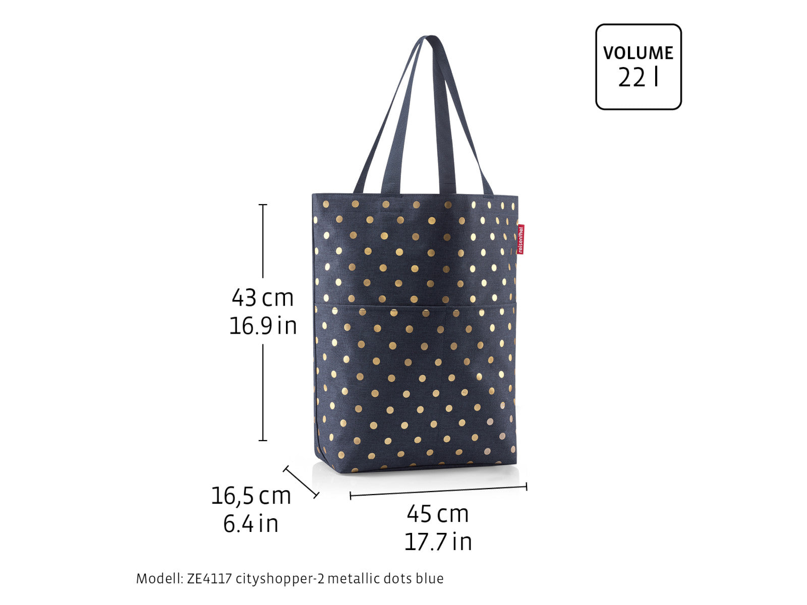 reisenthel cityshopper 2 metallic dots blue Set2 Freisteller 3