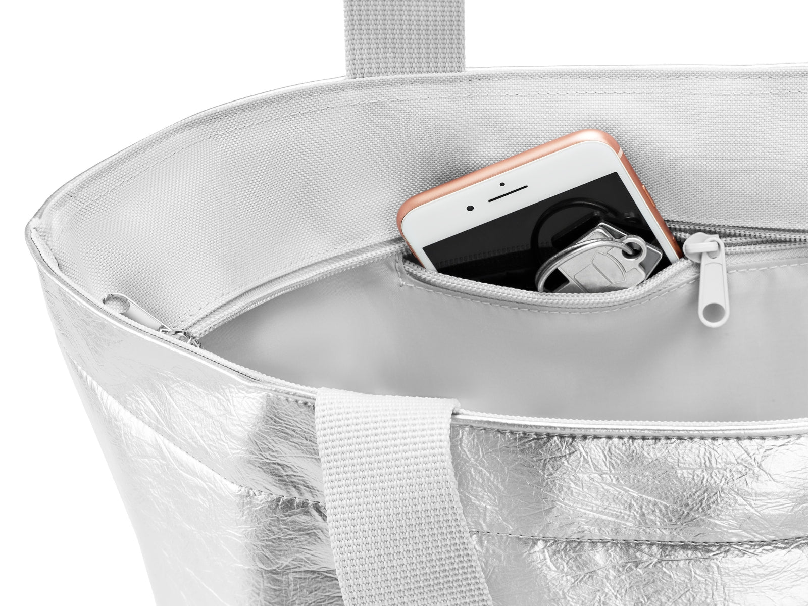 reisenthel shopper M silver crackle Freisteller 3