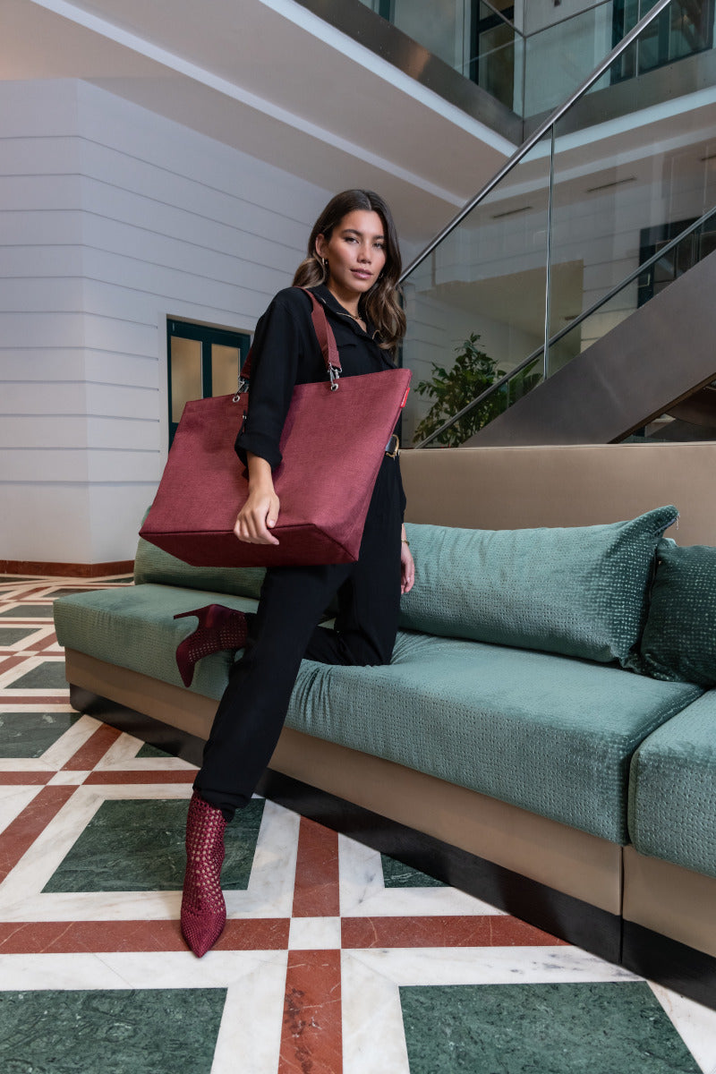 reisenthel shopper XL twist maroon Lifestyle 2