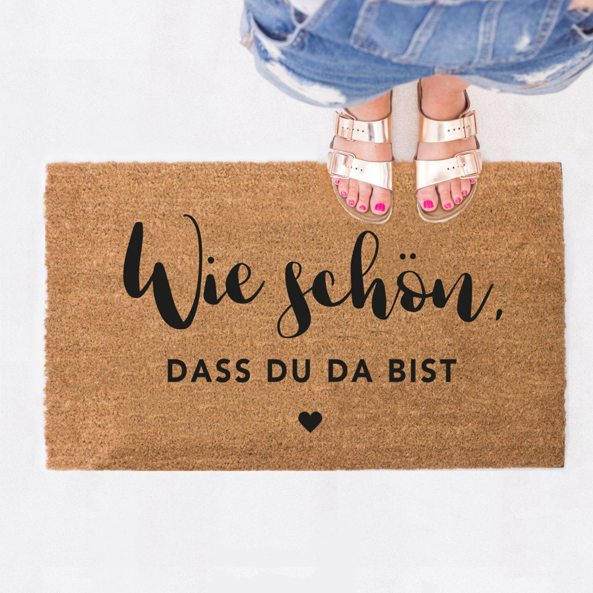 Eulenschnitt Kokos Fußmatte Wie schön 75cm Lifestyle 2