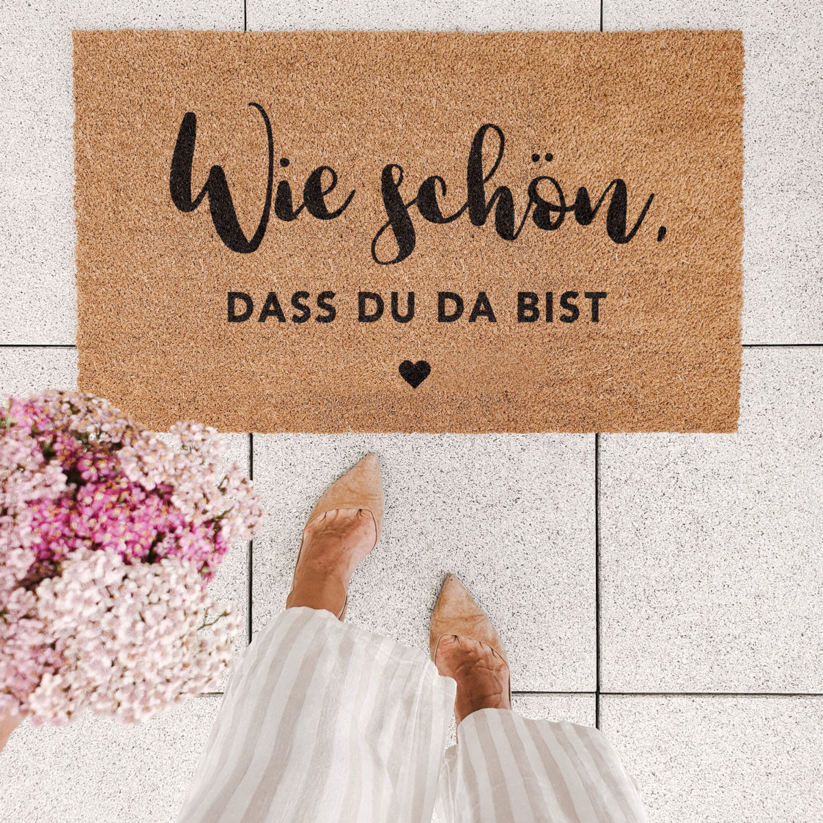 Eulenschnitt Kokos Fußmatte Wie schön 75cm Lifestyle 4