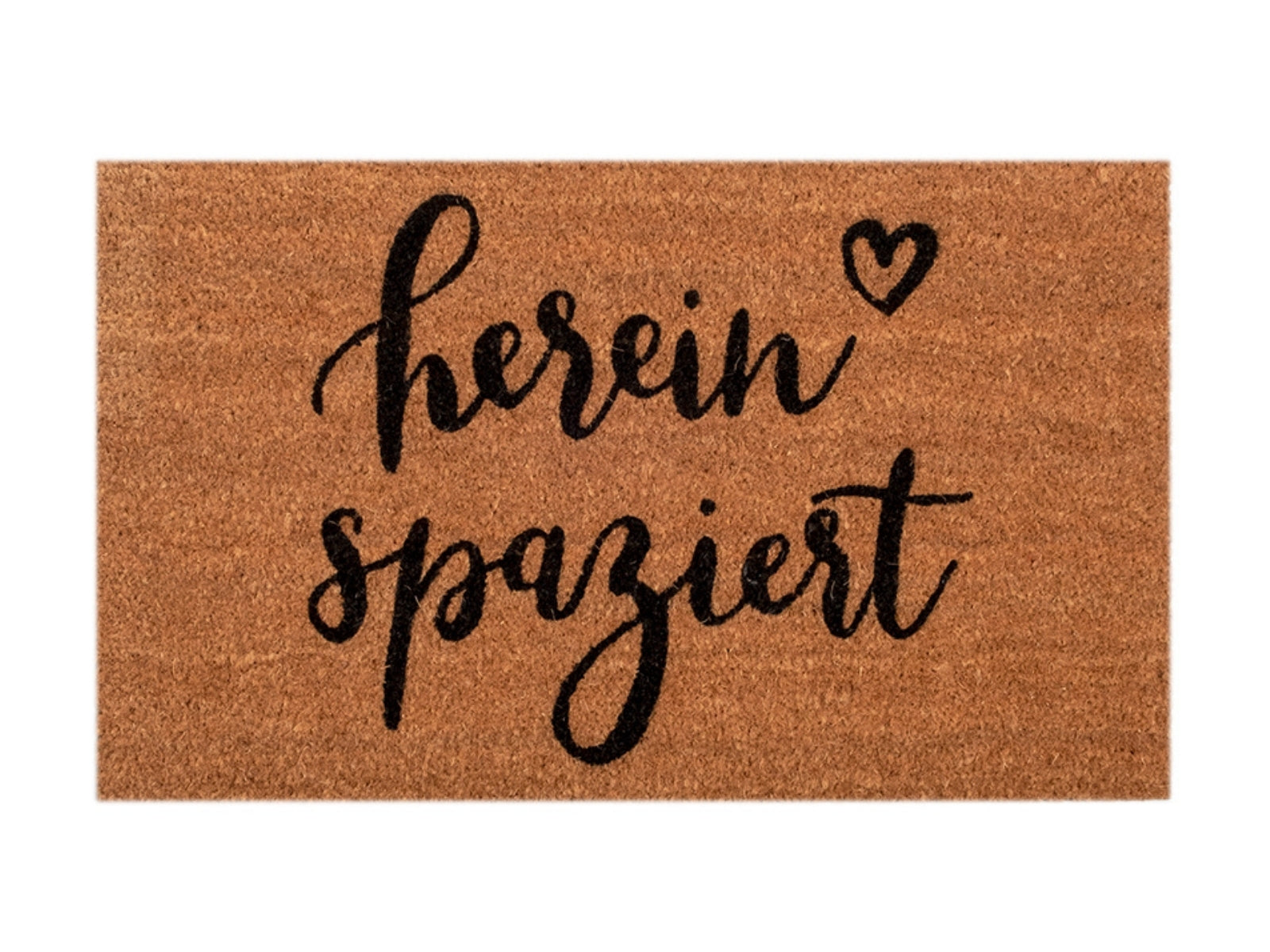 Eulenschnitt Kokos Fußmatte Hereinspaziert beige 78x47cm - Produktbild 1