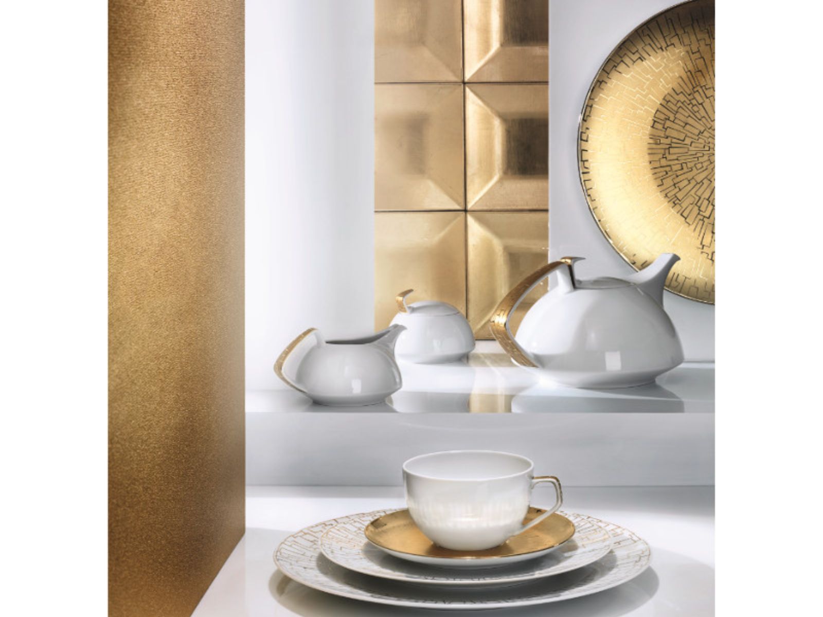 Rosenthal TAC Gropius Skin Gold Platte 34 cm