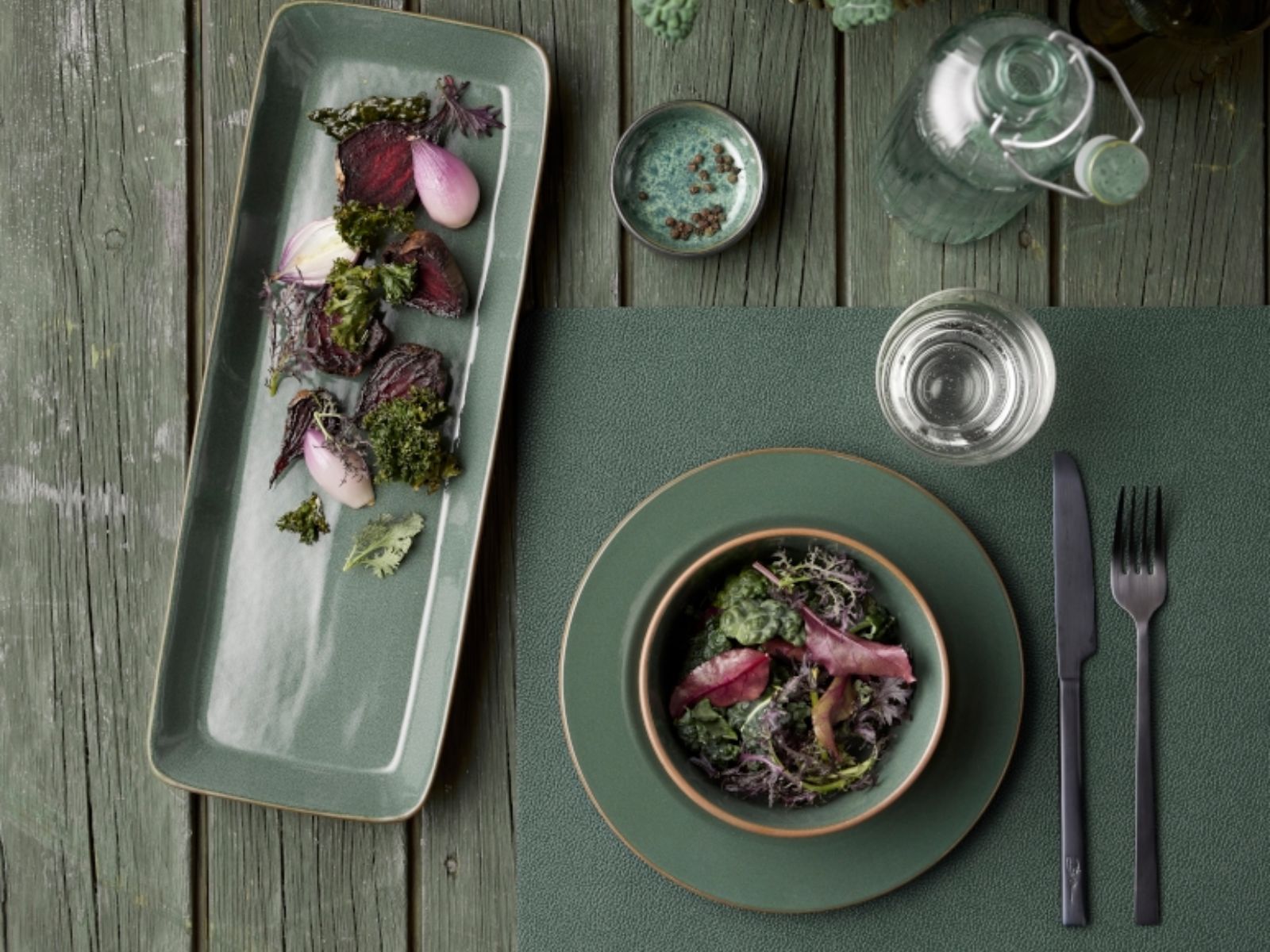 Bitz Servierplatte Wood/Forest 38 x 14 cm